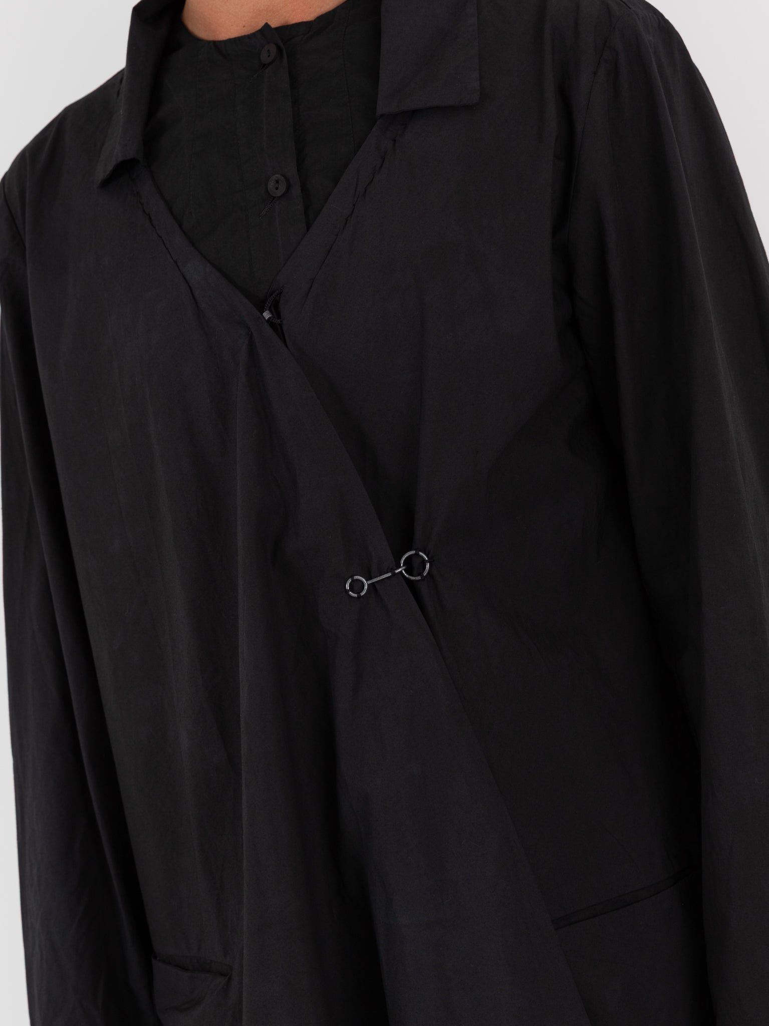 Atelier Suppan Shirt Jacket 35 with Round Hook in Dark - ATELIER SUPPAN at Worthwhile - shop JACKET