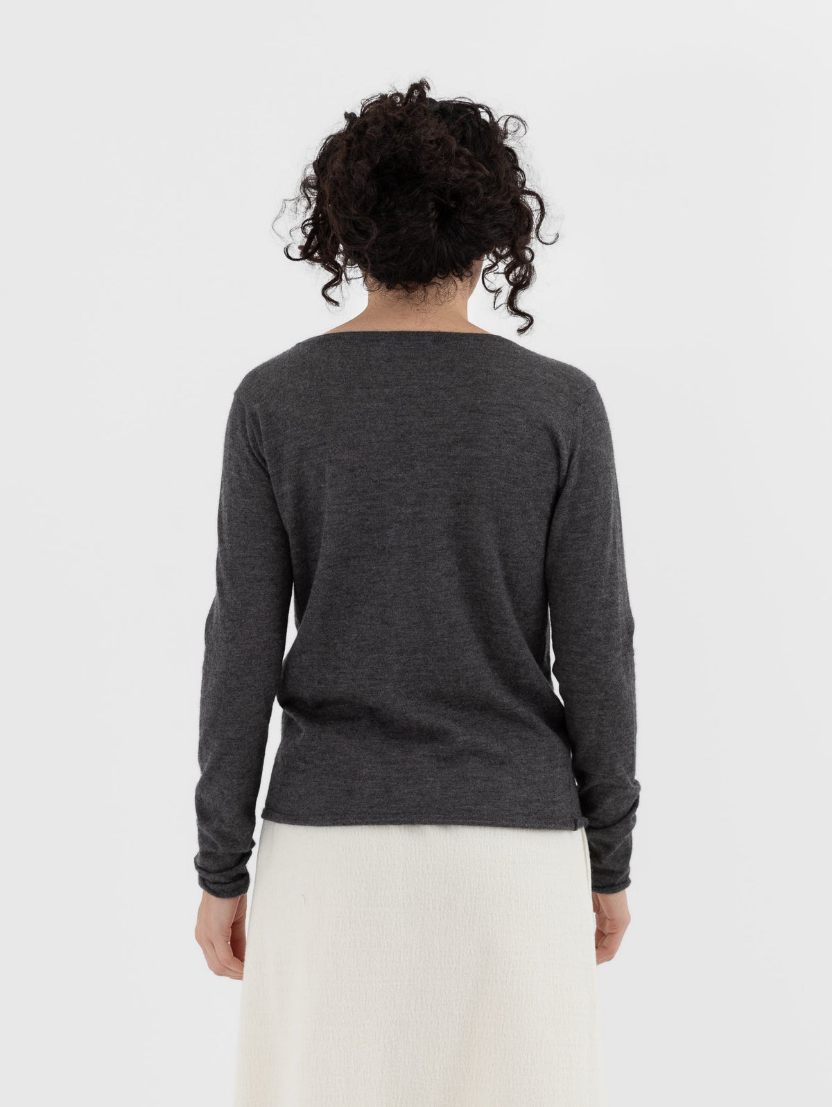 Auralee High Gauge Cashmere Pullover in Charcoal - AURALEE at Worthwhile - shop CARDIGAN