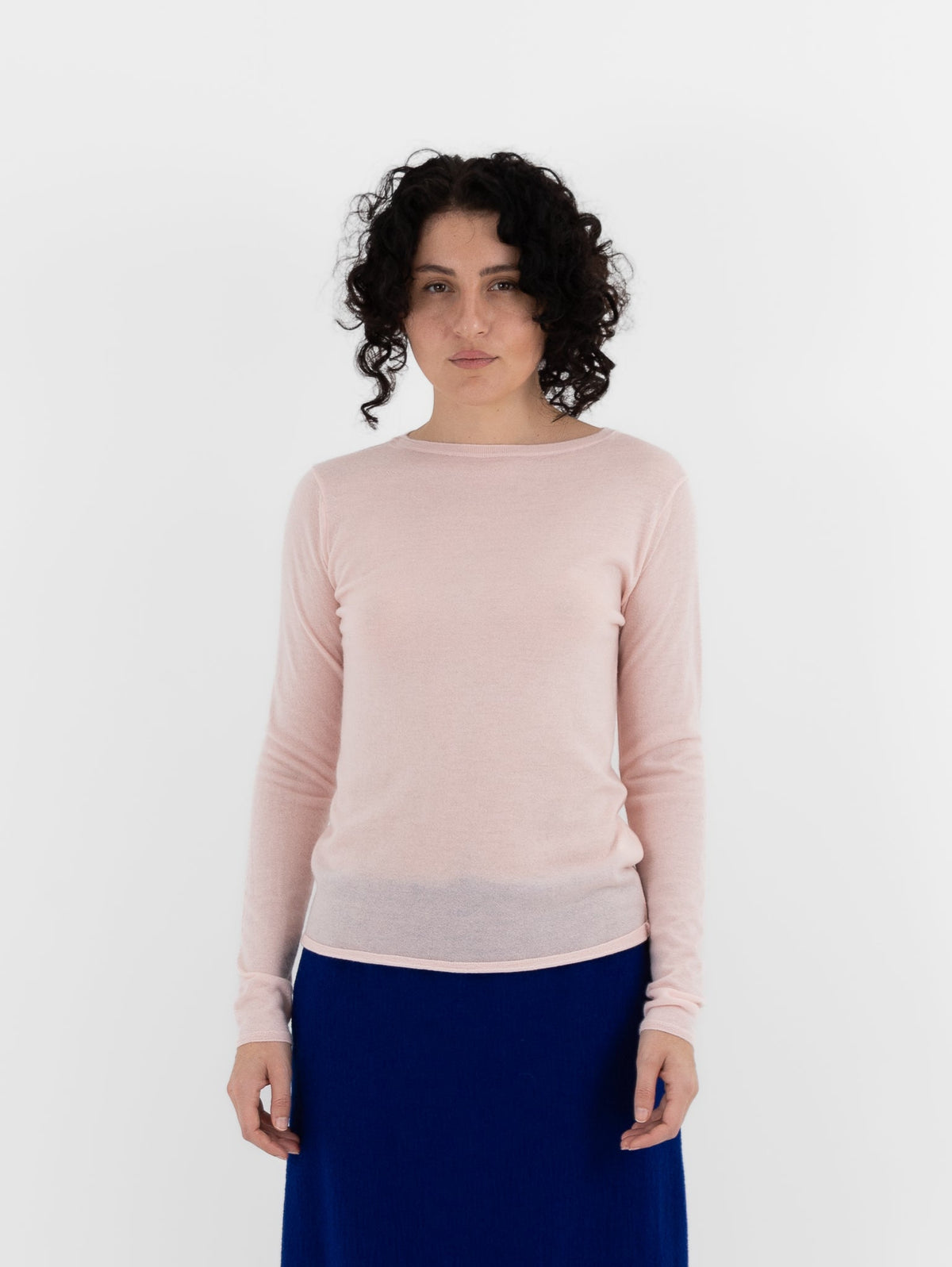 Auralee High Gauge Cashmere Pullover in Light Pink - AURALEE at Worthwhile - shop CARDIGAN