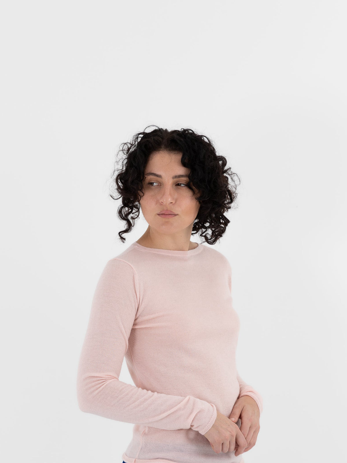 Auralee High Gauge Cashmere Pullover in Light Pink - AURALEE at Worthwhile - shop CARDIGAN
