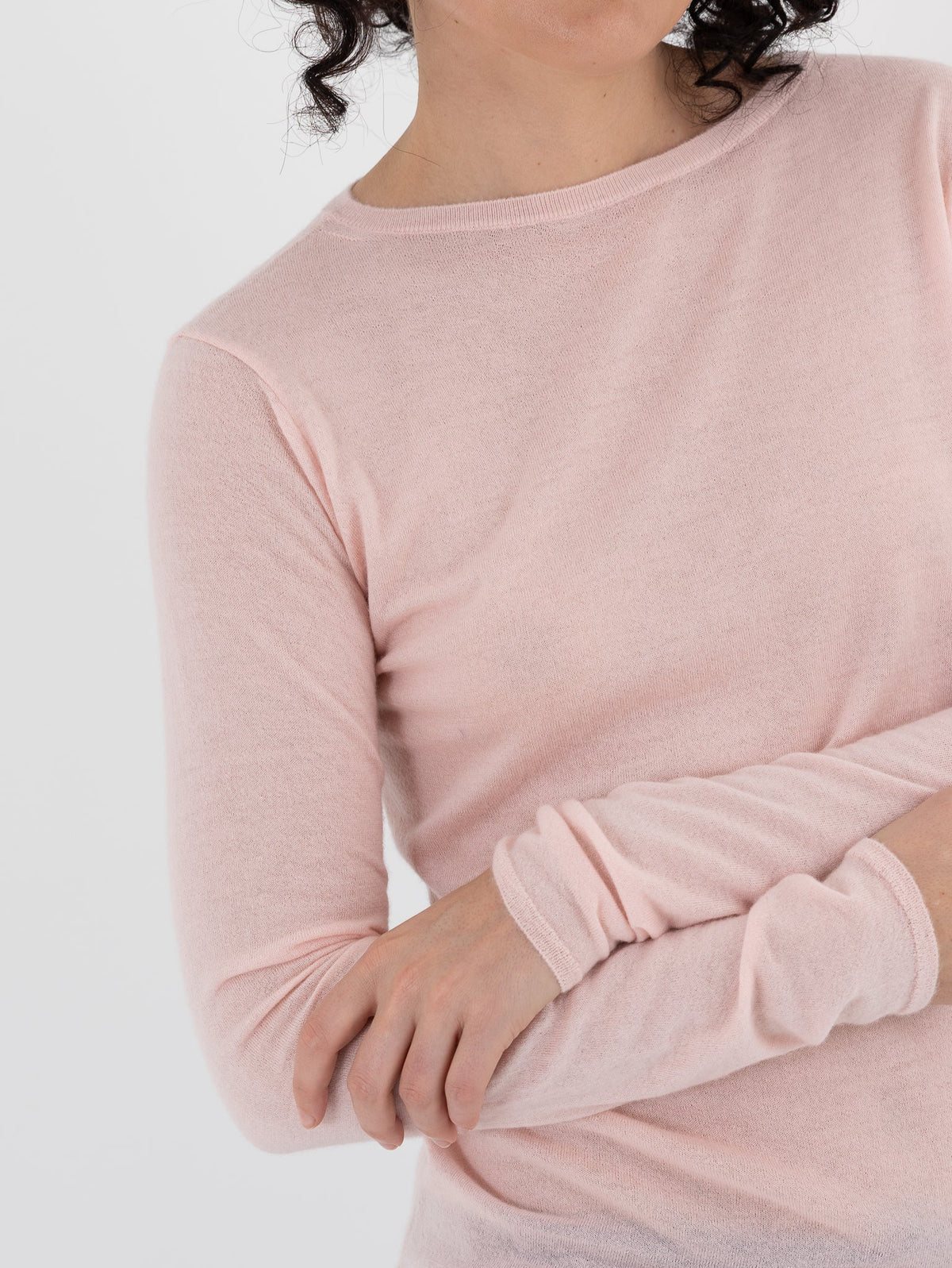 Auralee High Gauge Cashmere Pullover in Light Pink - AURALEE at Worthwhile - shop CARDIGAN