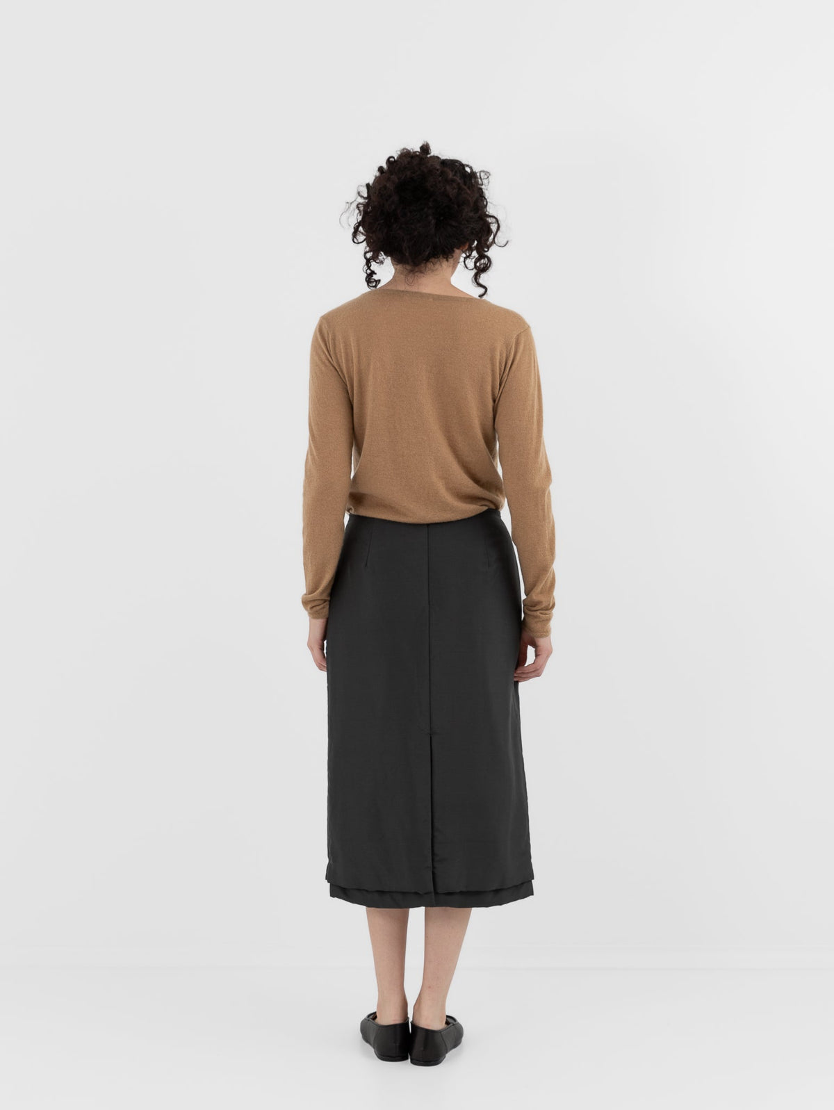 Auralee Light Padded Skirt in Ink Black - AURALEE at Worthwhile - shop SKIRT