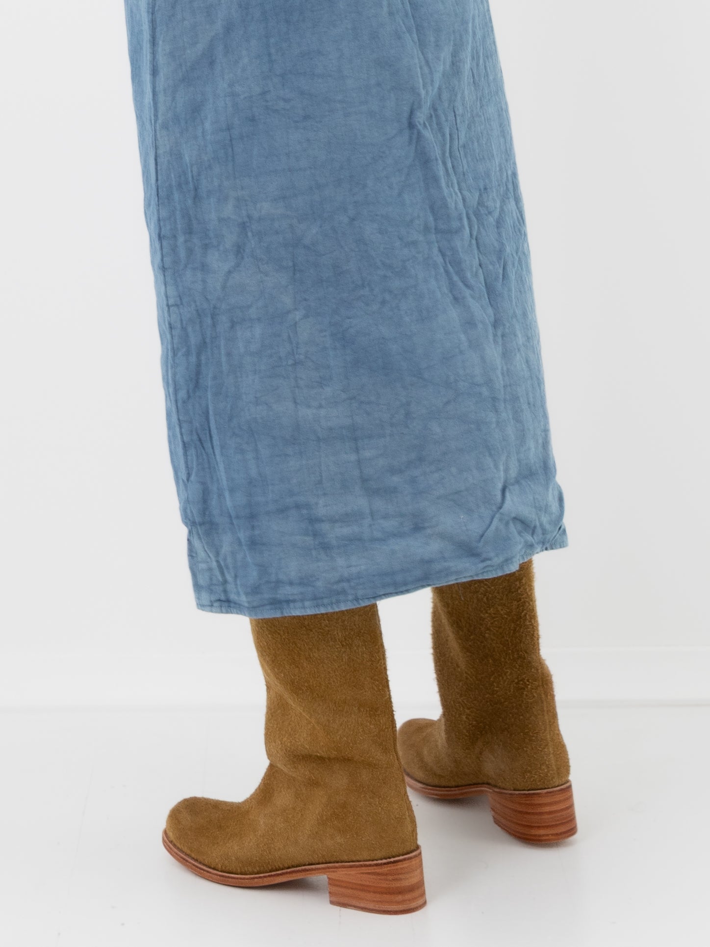 The Backward Vendor Cattle Boot in Ginger Suede - THE BACKWARD VENDOR at Worthwhile - shop BOOT