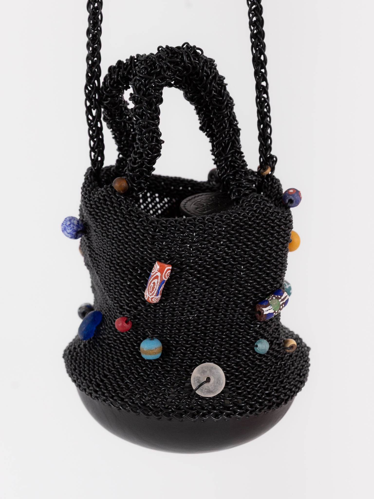 The Backward Vendor Bead Pouch in Black - THE BACKWARD VENDOR at Worthwhile - shop BAG