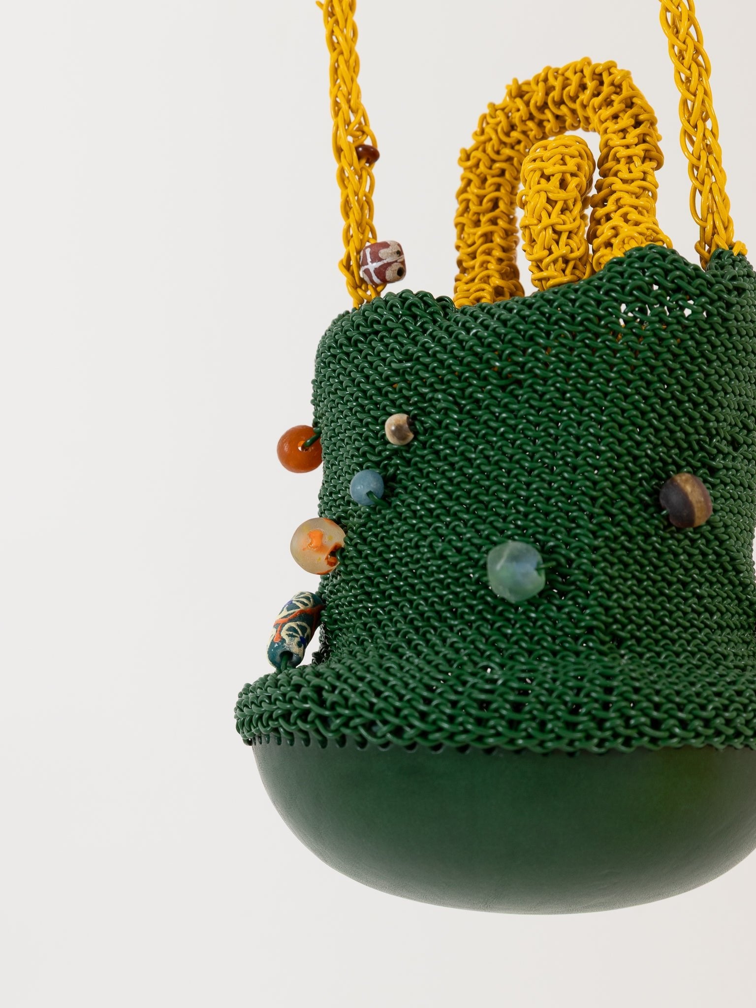 The Backward Vendor Bead Pouch in Green - THE BACKWARD VENDOR at Worthwhile - shop BAG