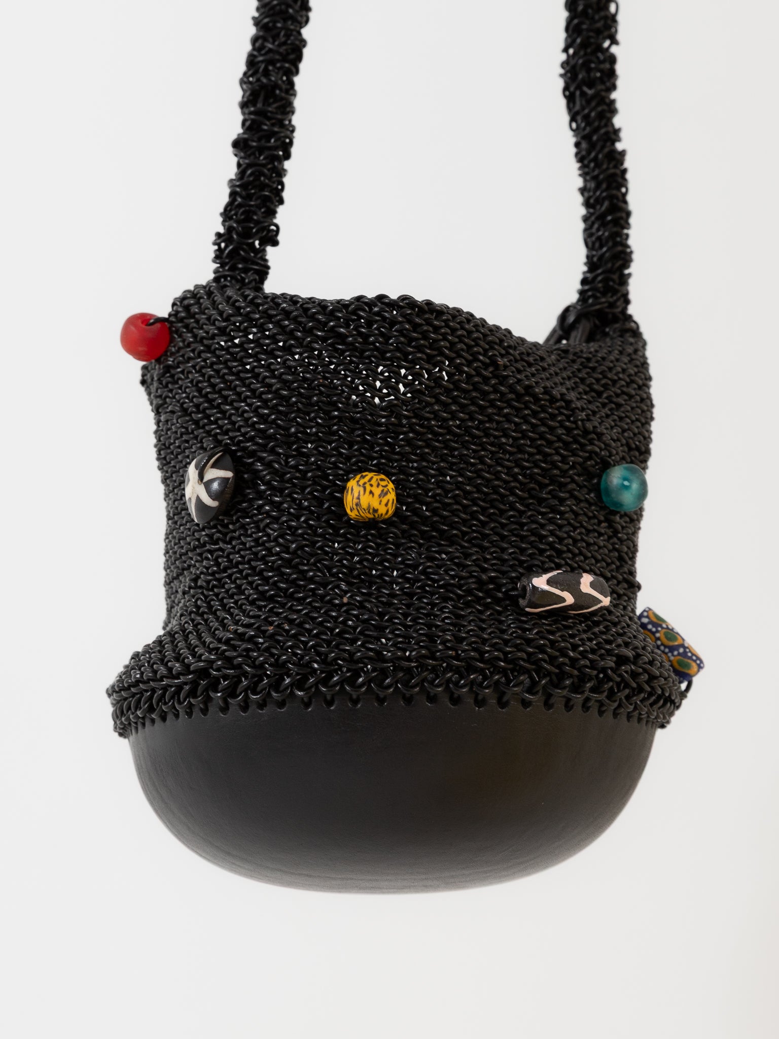 The Backward Vendor Crossbody Bead Pouch in Black - THE BACKWARD VENDOR at Worthwhile - shop BAG