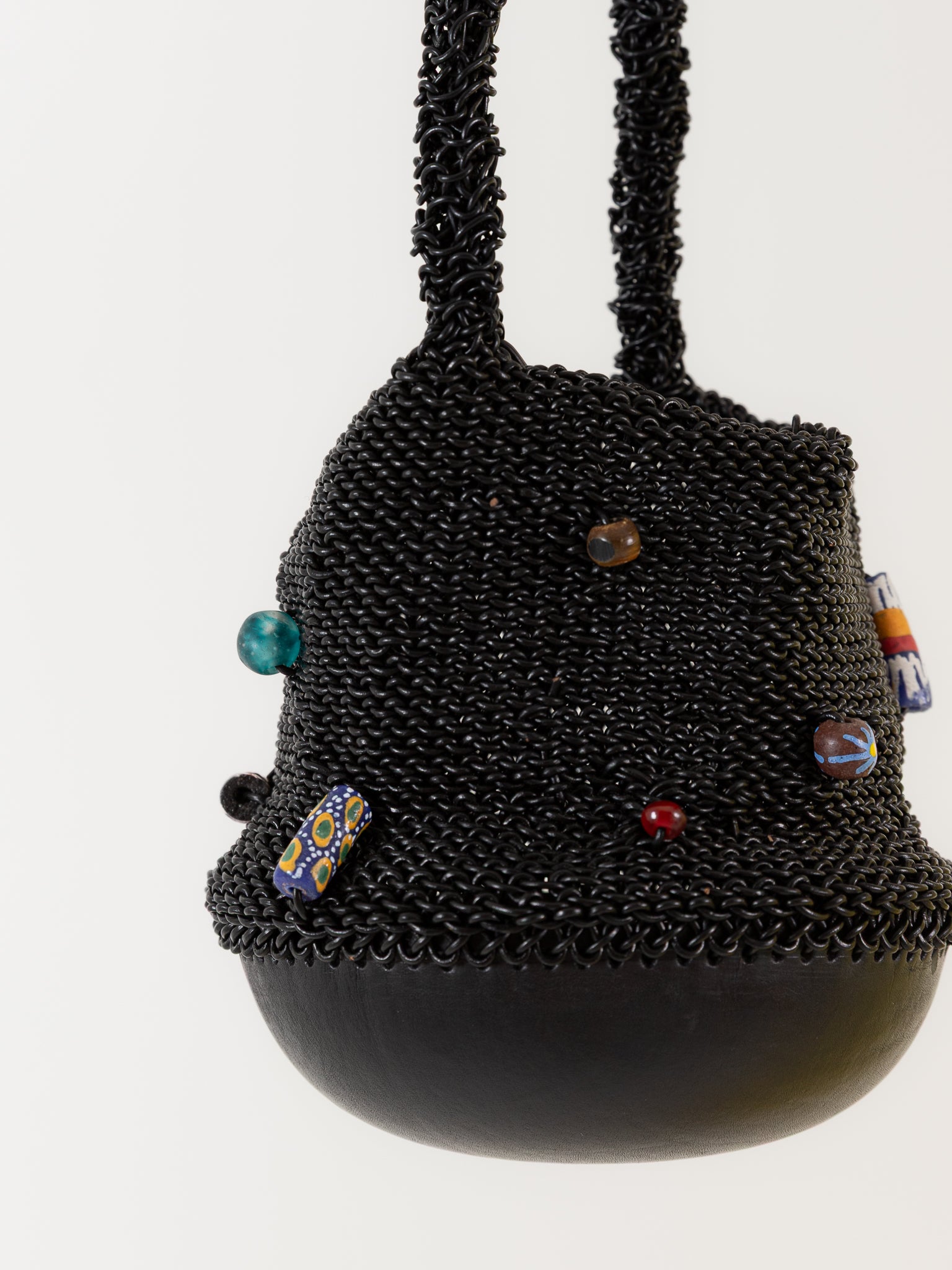 The Backward Vendor Crossbody Bead Pouch in Black - THE BACKWARD VENDOR at Worthwhile - shop BAG