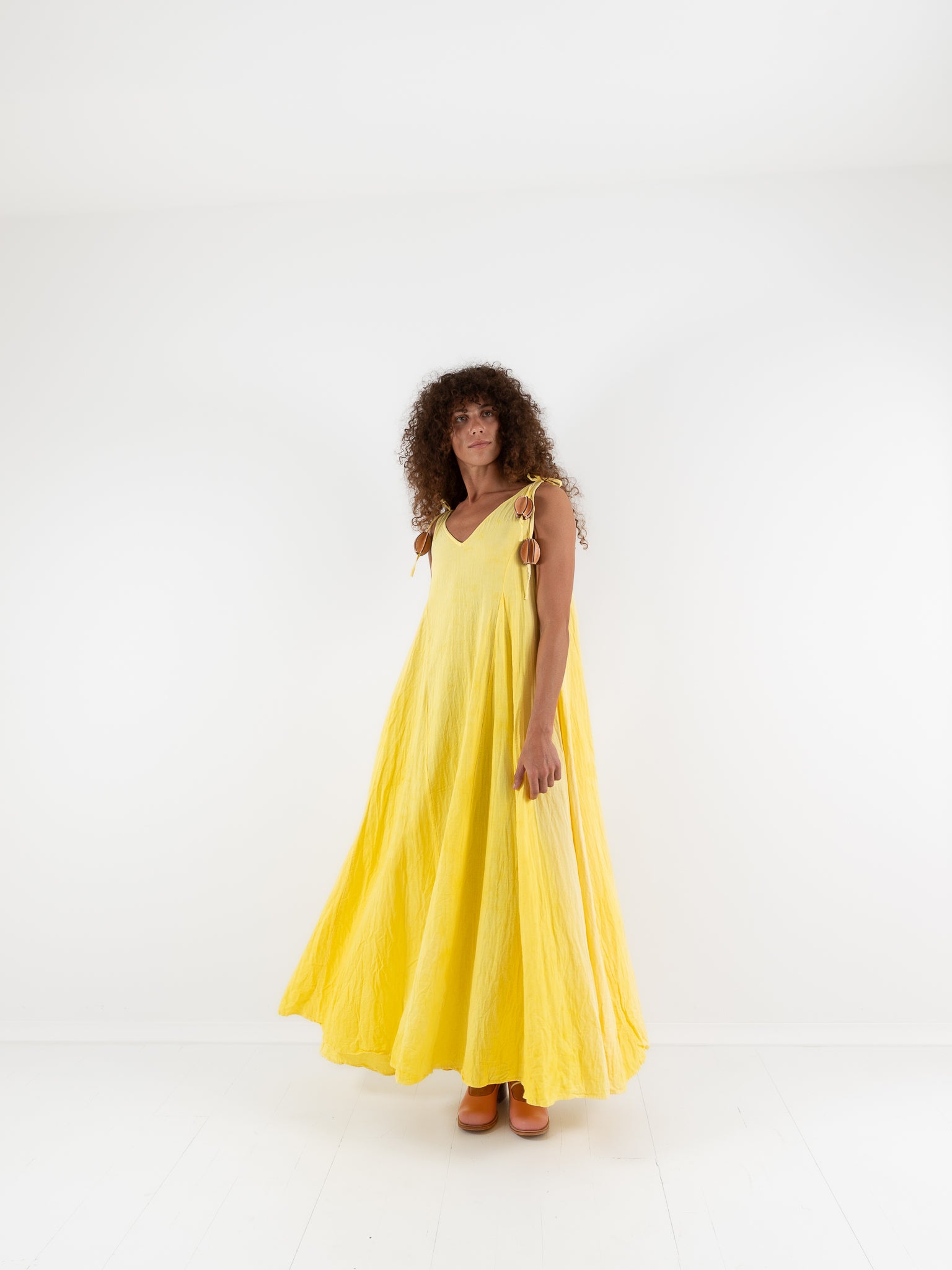 The Backward Vendor Tent Dress in Marigold - THE BACKWARD VENDOR at Worthwhile - shop DRESS