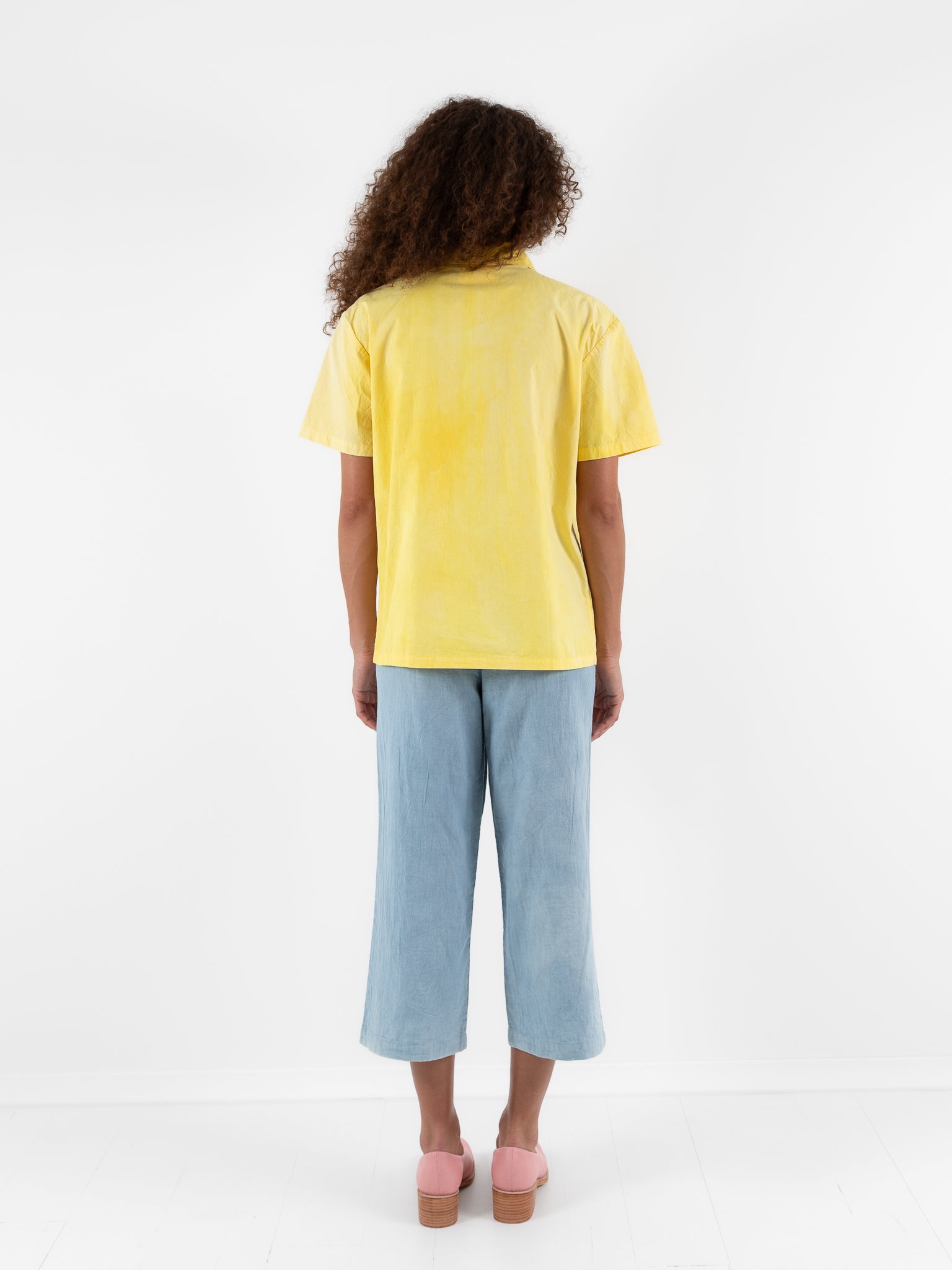 The Backward Vendor Tie Shirt in Marigold - THE BACKWARD VENDOR at Worthwhile - shop TOP