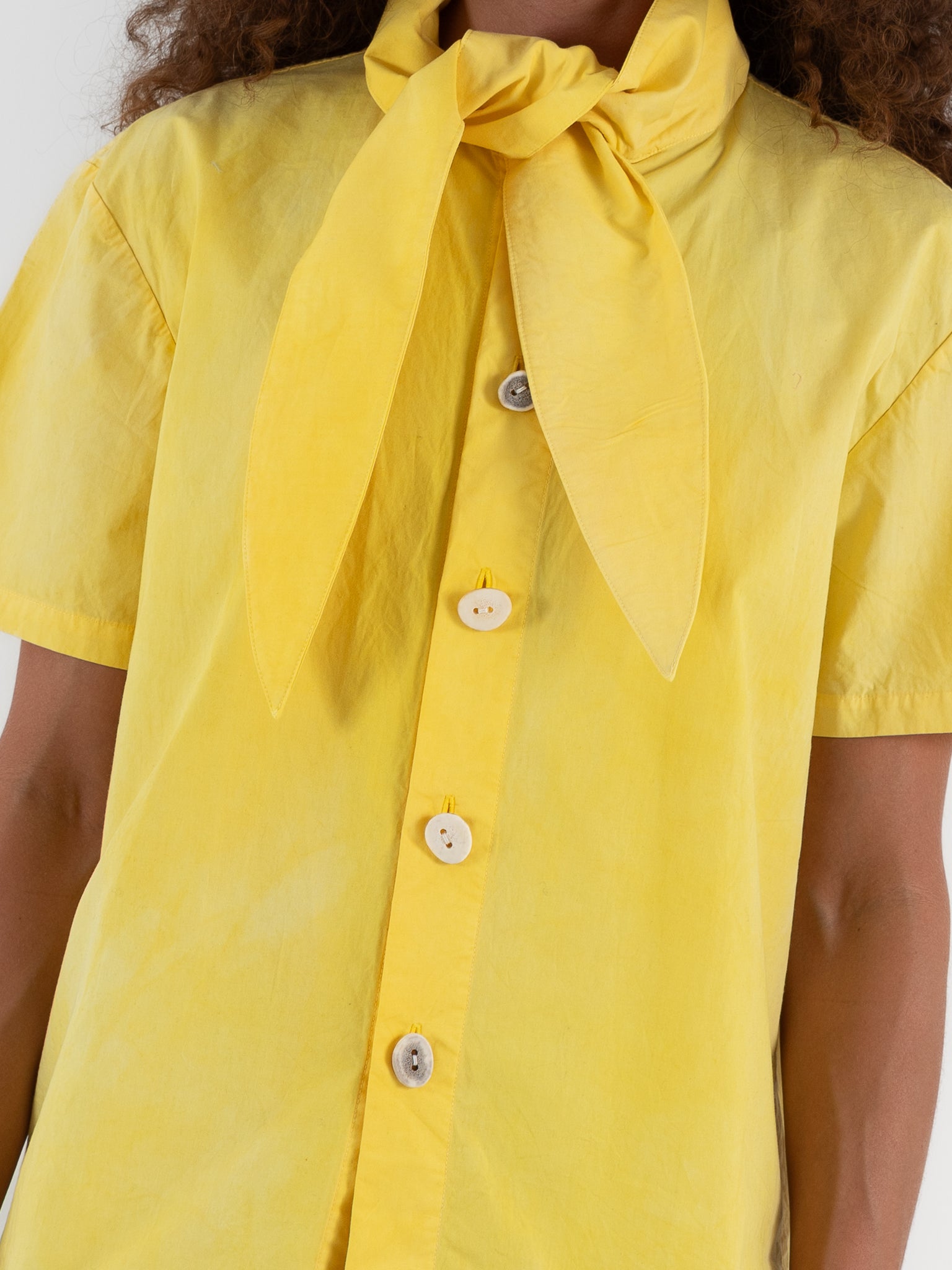The Backward Vendor Tie Shirt in Marigold - THE BACKWARD VENDOR at Worthwhile - shop TOP