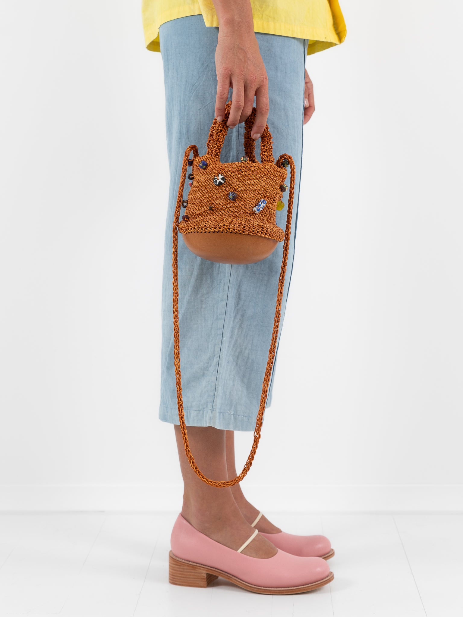 The Backward Vendor Bead Pouch in Natural - THE BACKWARD VENDOR at Worthwhile - shop BAG