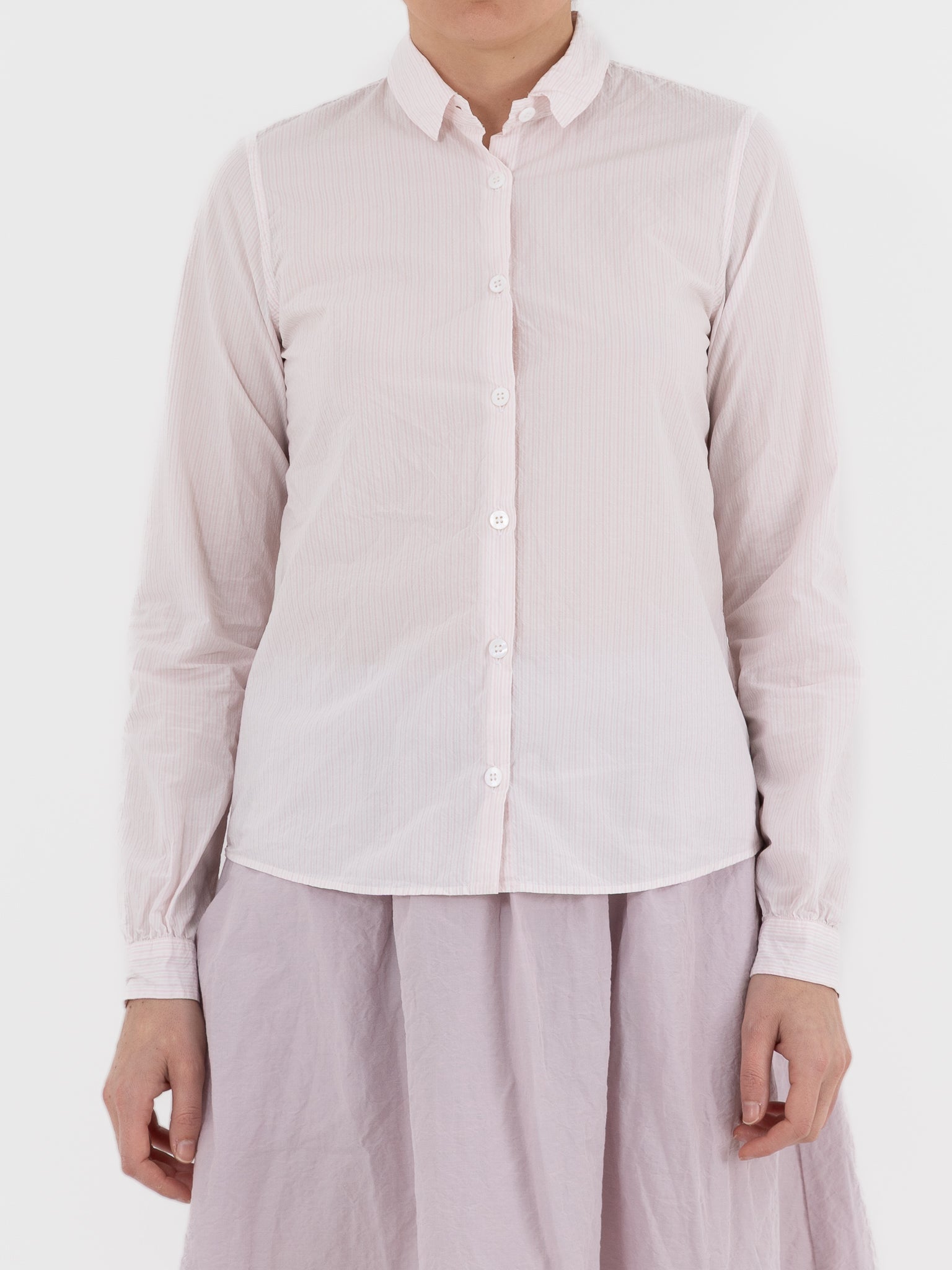 Bergfabel Tyrol Shirt in Pink Stripe - BERGFABEL at Worthwhile - shop TOP