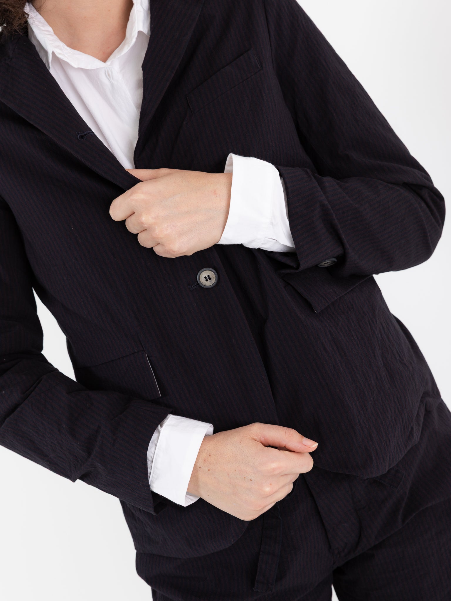 Bergfabel Tyrol Jacket in Burgundy Stripe - BERGFABEL at Worthwhile - shop JACKET