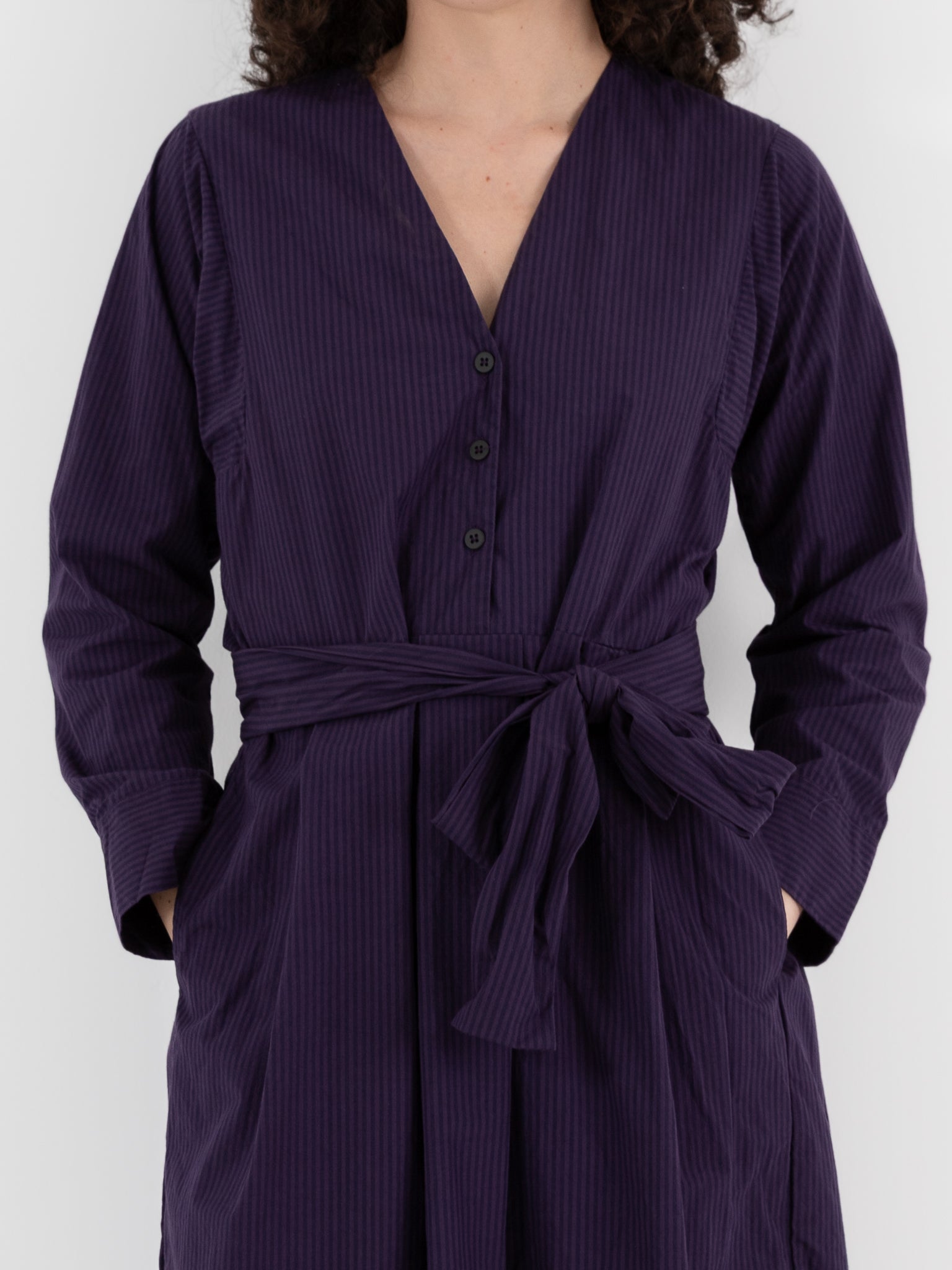 Bergfabel Steffy Dress in Grape Stripe - BERGFABEL at Worthwhile - shop DRESS