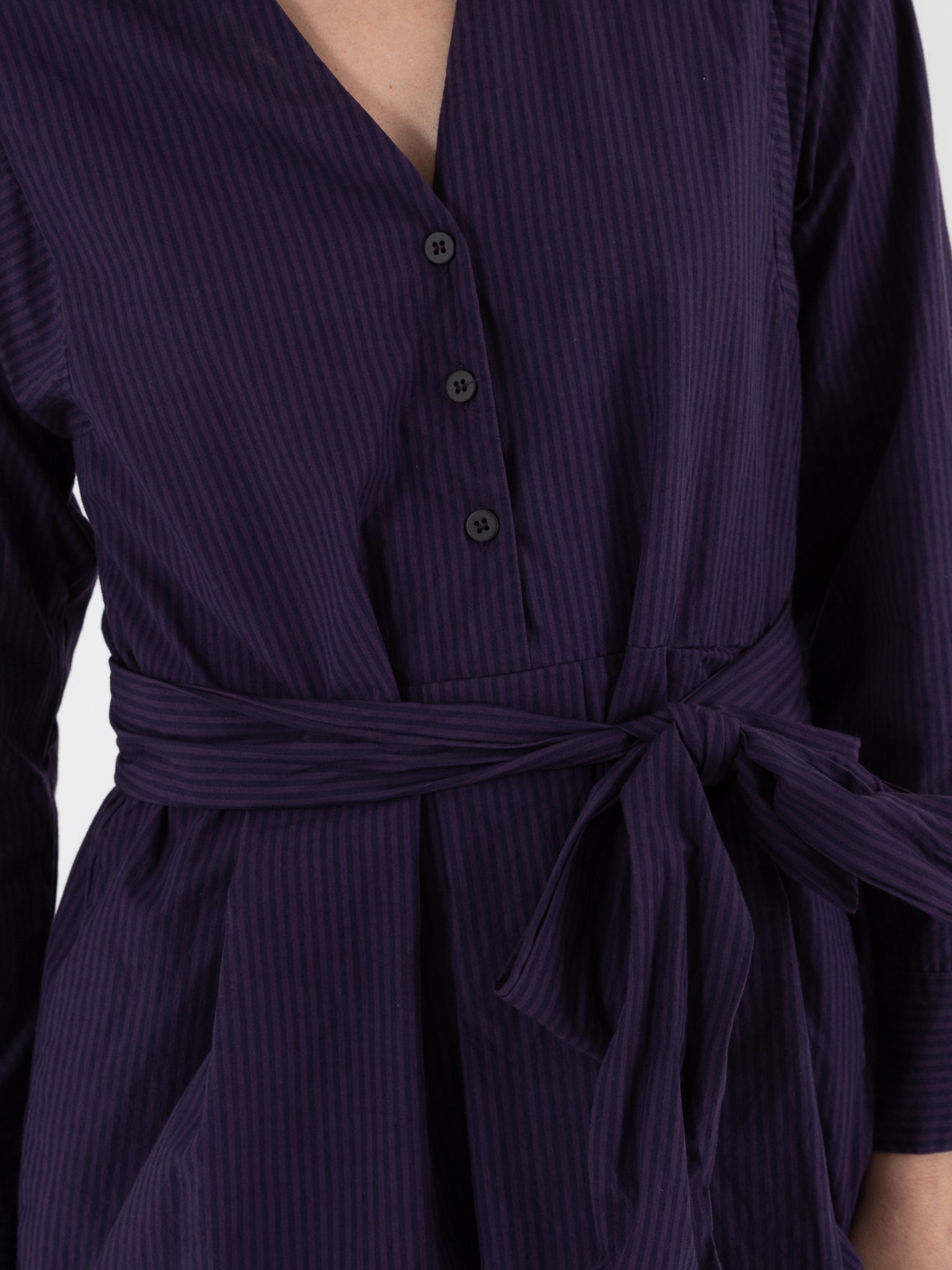 Bergfabel Steffy Dress in Grape Stripe - BERGFABEL at Worthwhile - shop DRESS