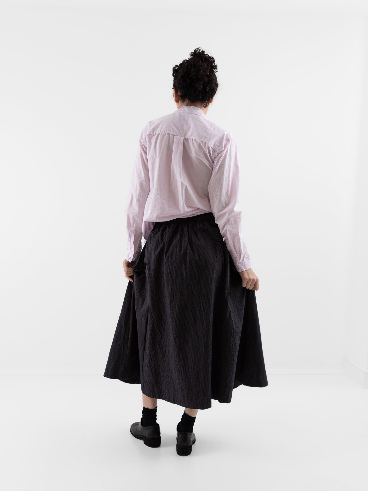 Bergfabel Ivy Skirt in Grey Stripe - BERGFABEL at Worthwhile - shop SKIRT