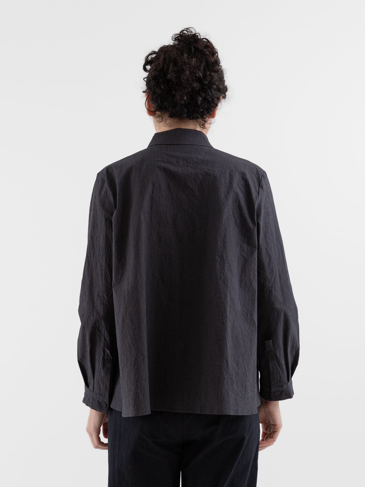 Bergfabel Jenny Shirt in Grey Stripe - BERGFABEL at Worthwhile - shop TOP
