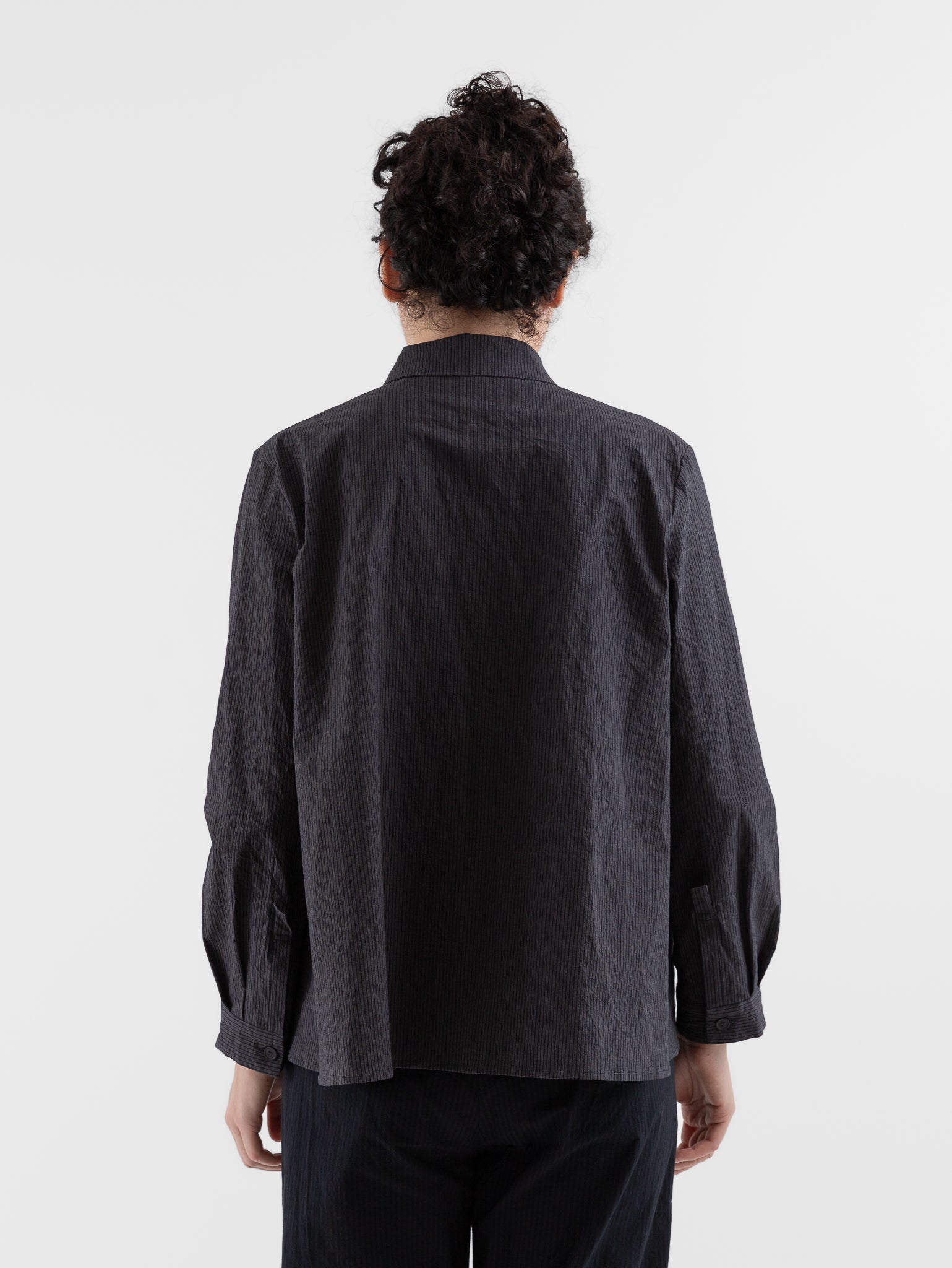 Bergfabel Jenny Shirt in Grey Stripe - BERGFABEL at Worthwhile - shop TOP