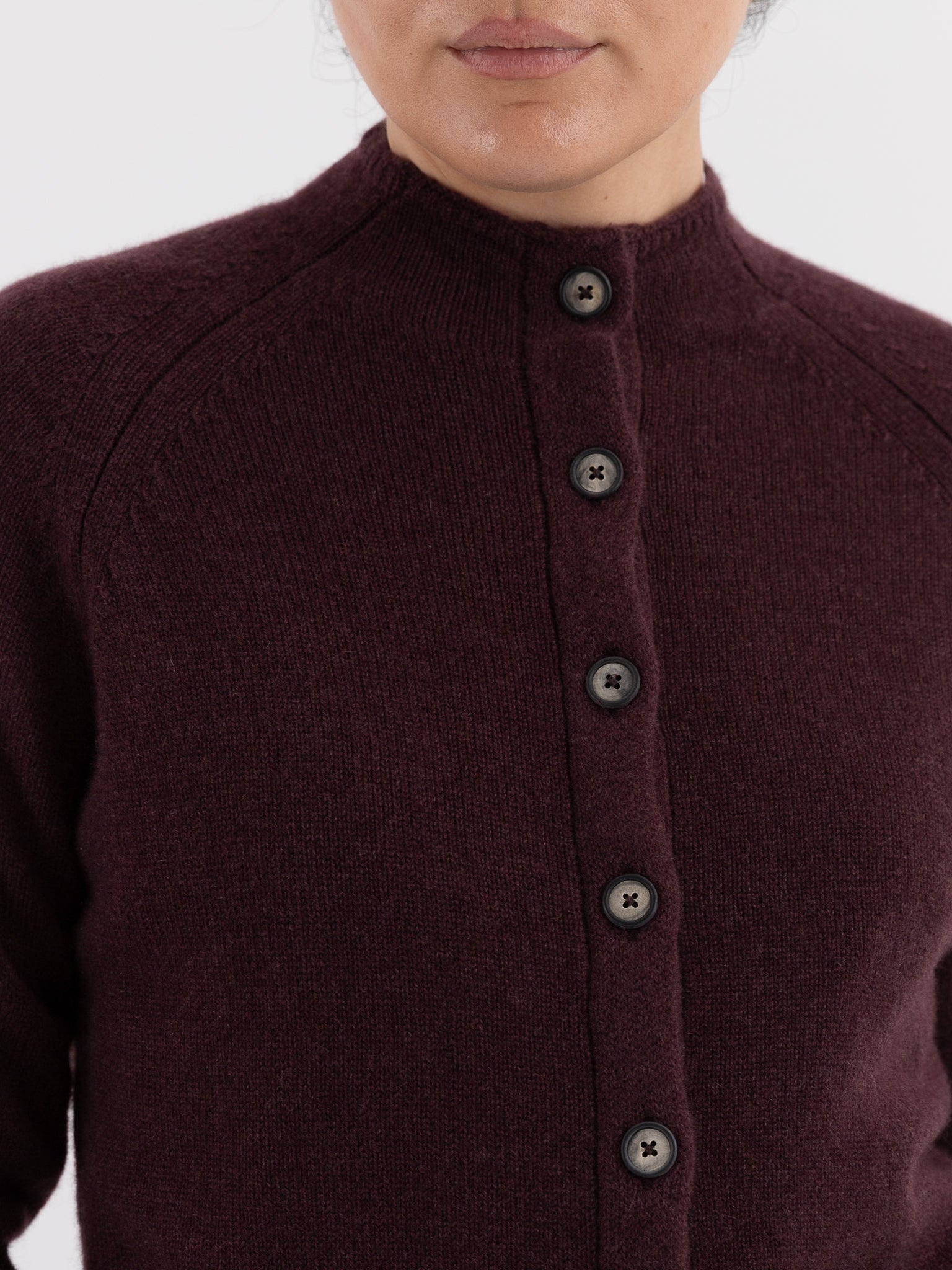 Bergfabel Lara Cardigan in Bordeaux - BERGFABEL at Worthwhile - shop CARDIGAN