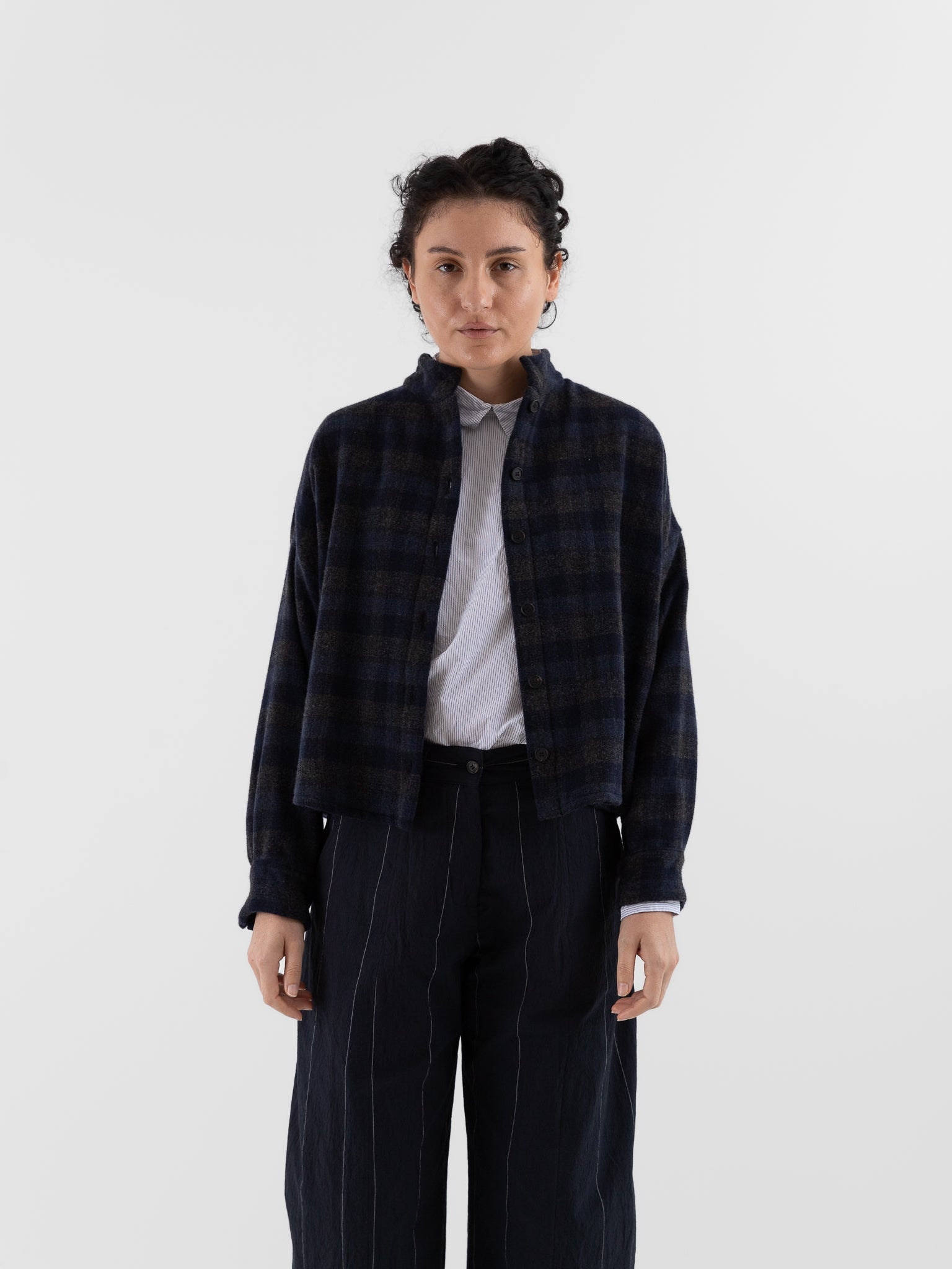 Bergfabel Maya Shirt in Carbon Check - BERGFABEL at Worthwhile - shop TOP