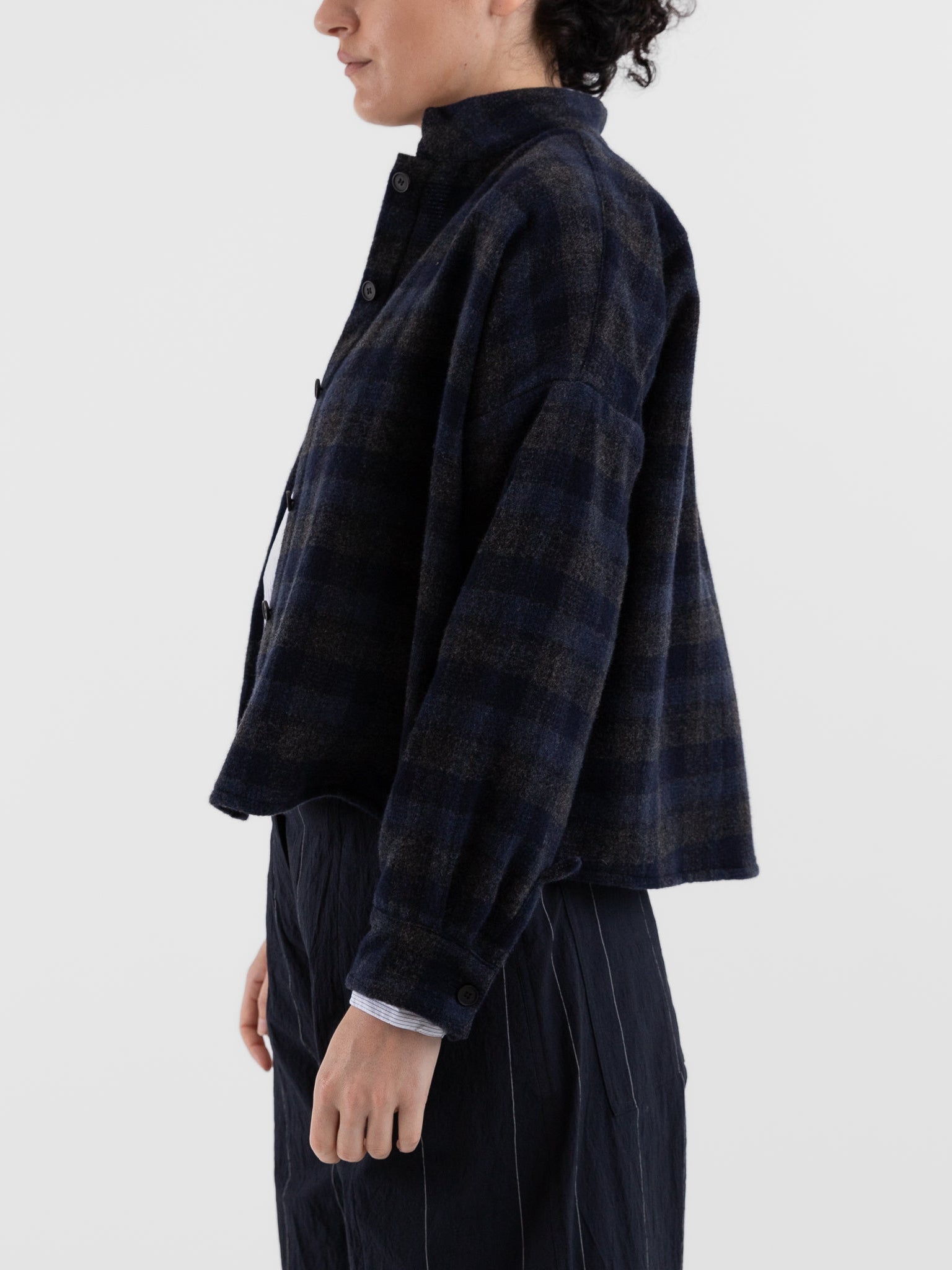 Bergfabel Maya Shirt in Carbon Check - BERGFABEL at Worthwhile - shop TOP