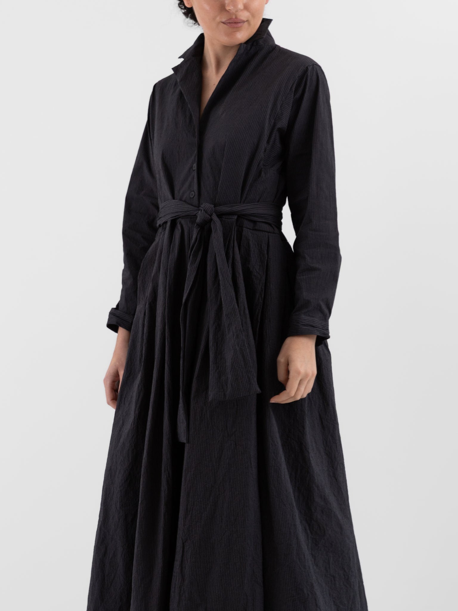 Bergfabel Mina Dress in Grey Stripe - BERGFABEL at Worthwhile - shop DRESS