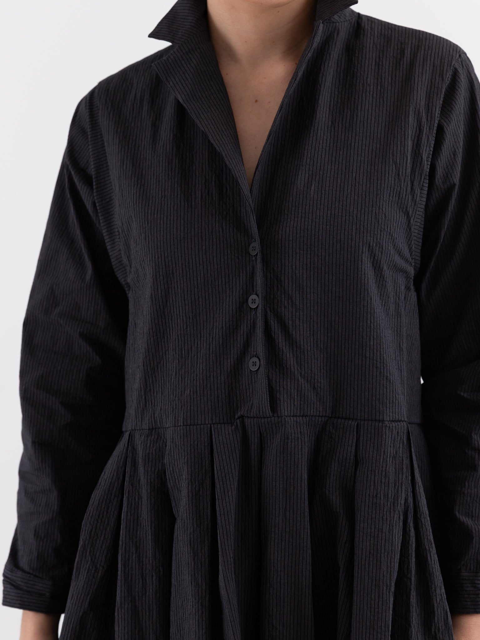 Bergfabel Mina Dress in Grey Stripe - BERGFABEL at Worthwhile - shop DRESS