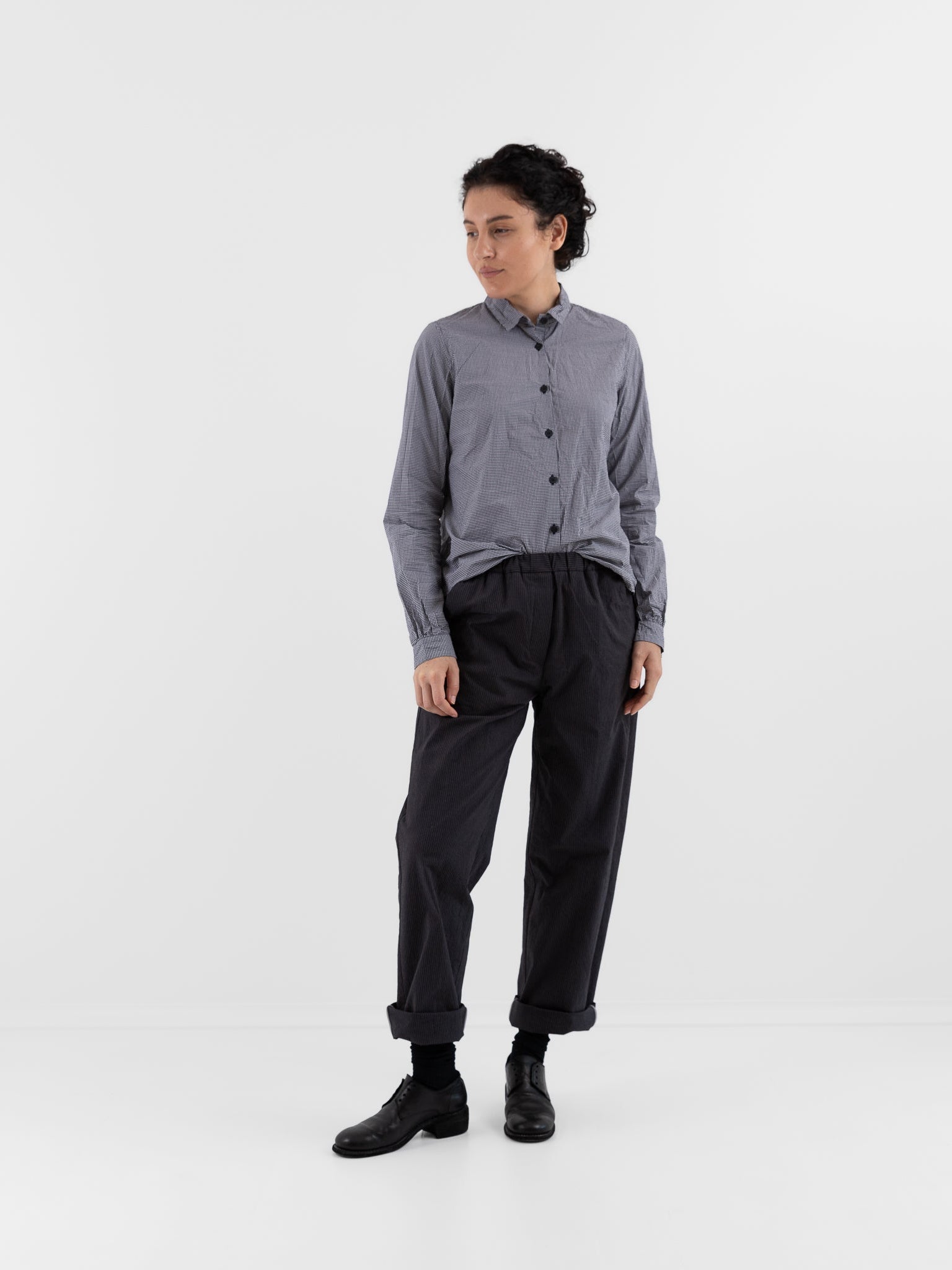Bergfabel Silvy Pant in Grey Stripe - BERGFABEL at Worthwhile - shop PANT