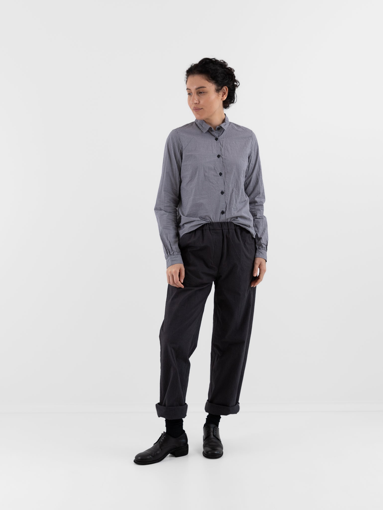 Bergfabel Silvy Pant in Grey Stripe - BERGFABEL at Worthwhile - shop PANT