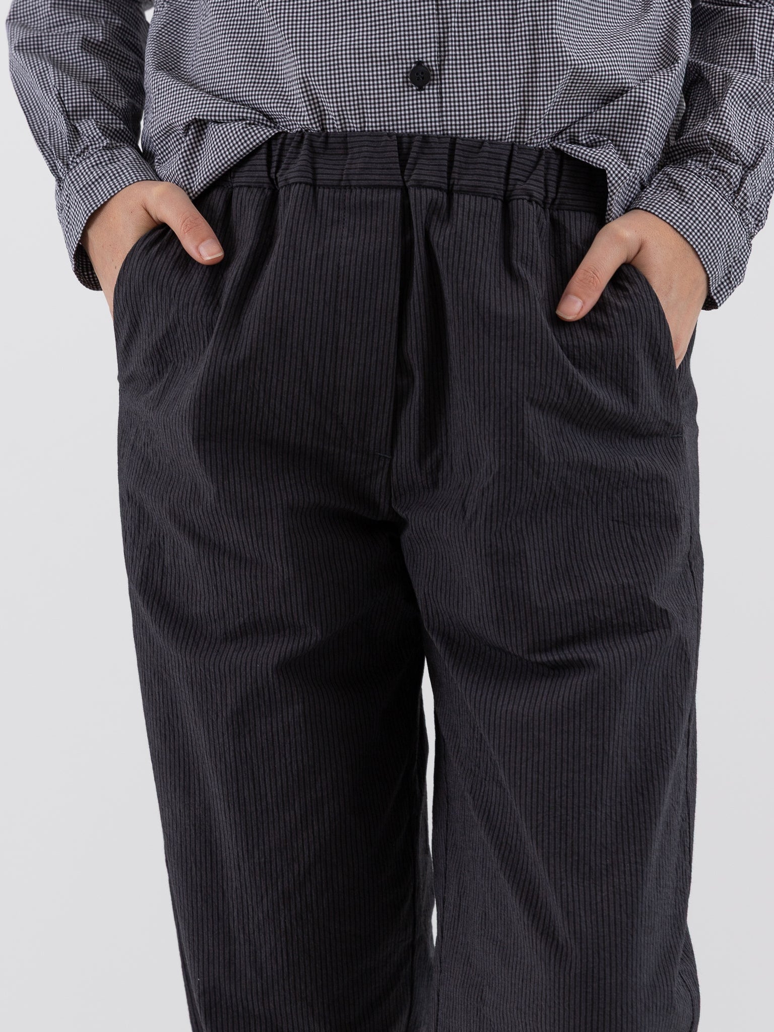 Bergfabel Silvy Pant in Grey Stripe - BERGFABEL at Worthwhile - shop PANT
