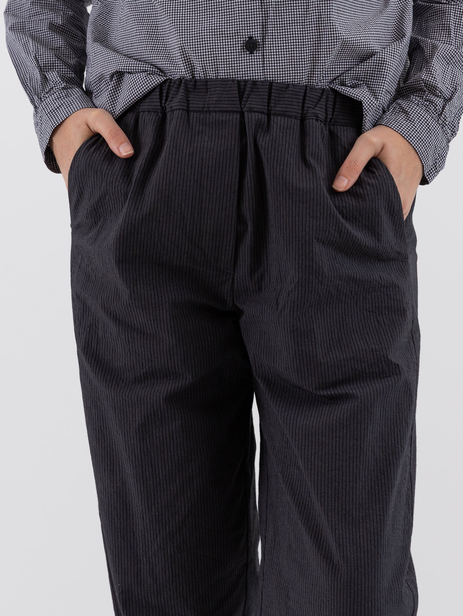 Bergfabel Silvy Pant in Grey Stripe - BERGFABEL at Worthwhile - shop PANT