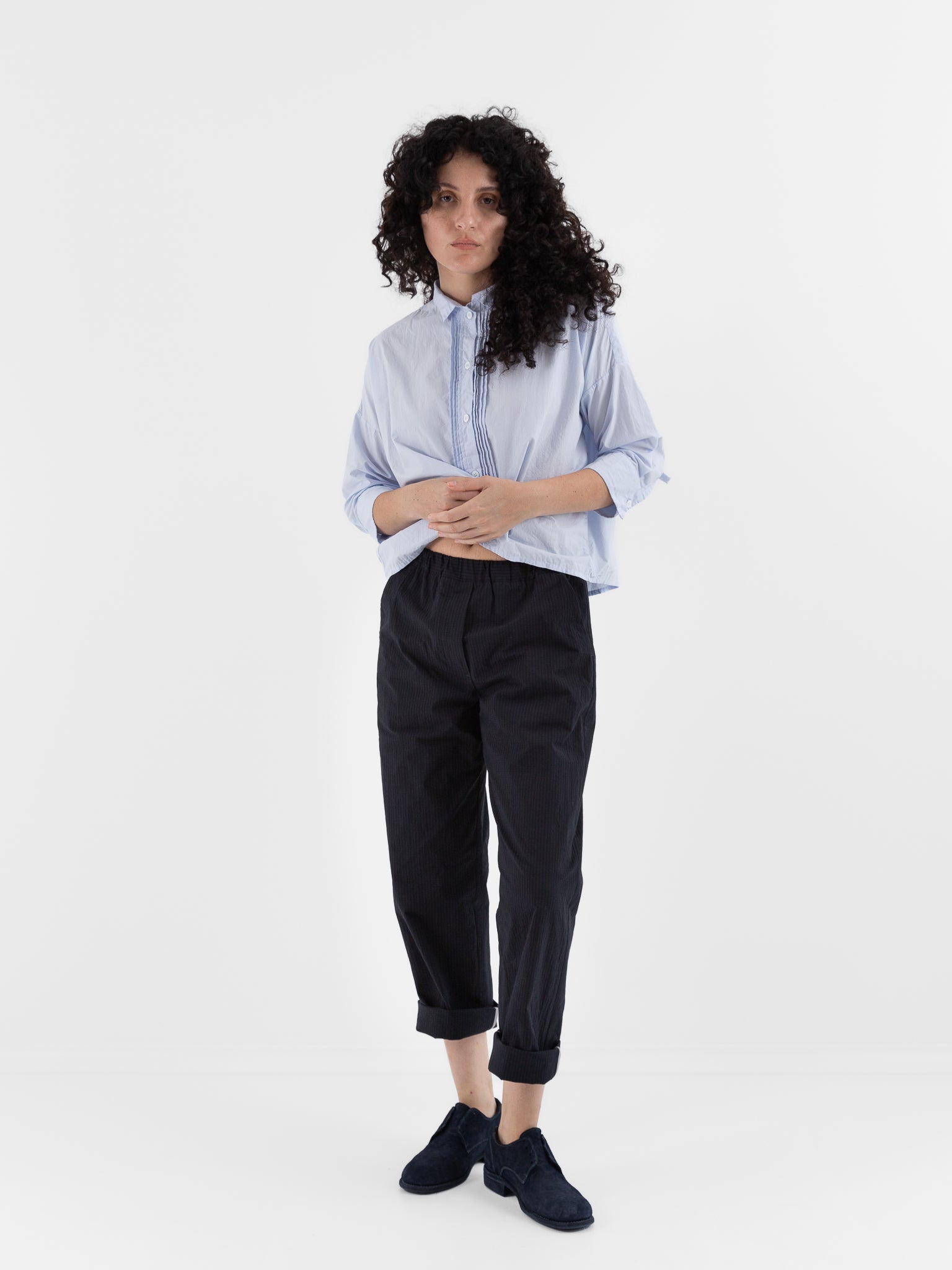 Bergfabel Silvy Pants in Black & Navy Stripe - BERGFABEL at Worthwhile - shop PANT