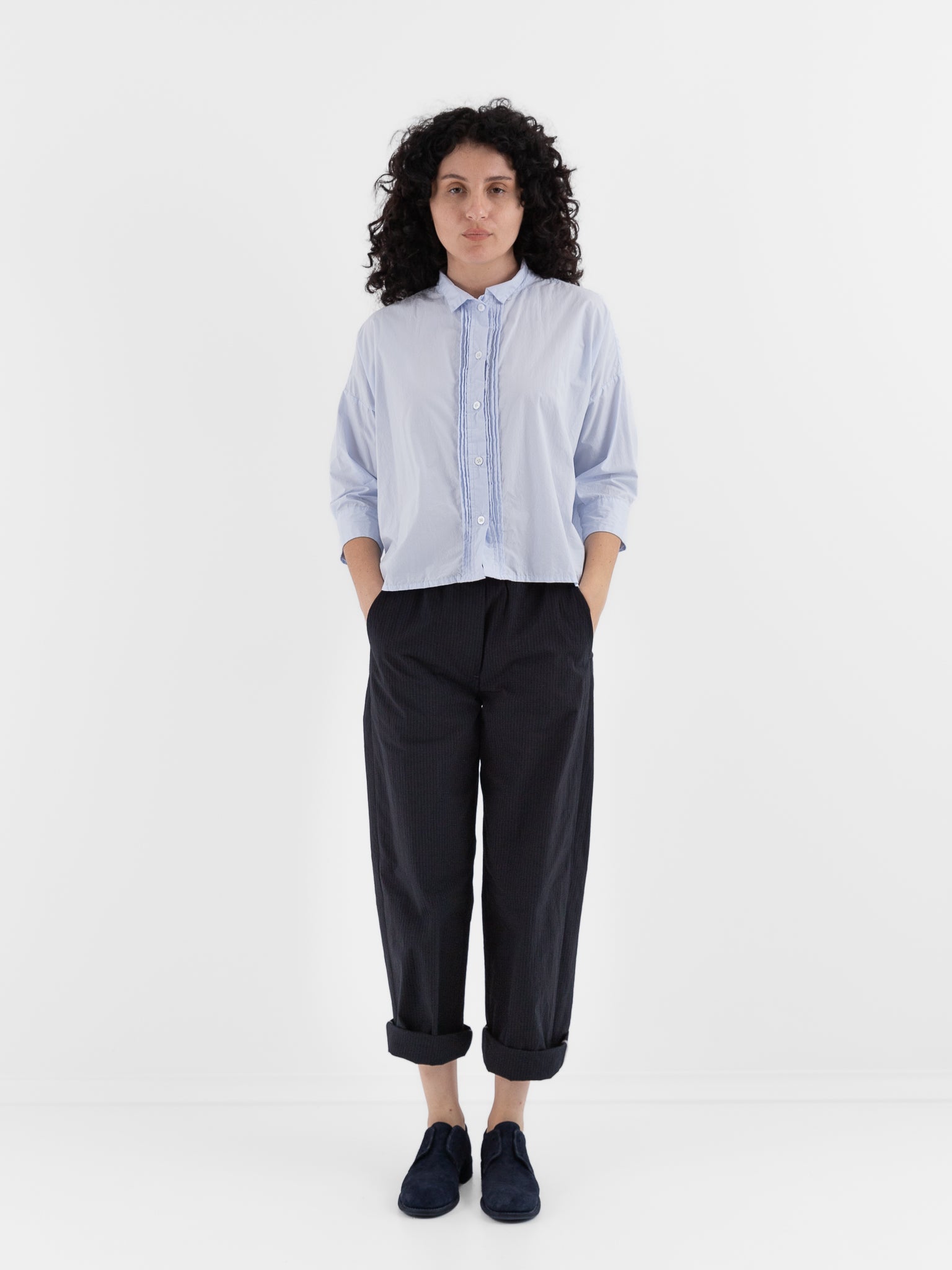 Bergfabel Silvy Pants in Black & Navy Stripe - BERGFABEL at Worthwhile - shop PANT