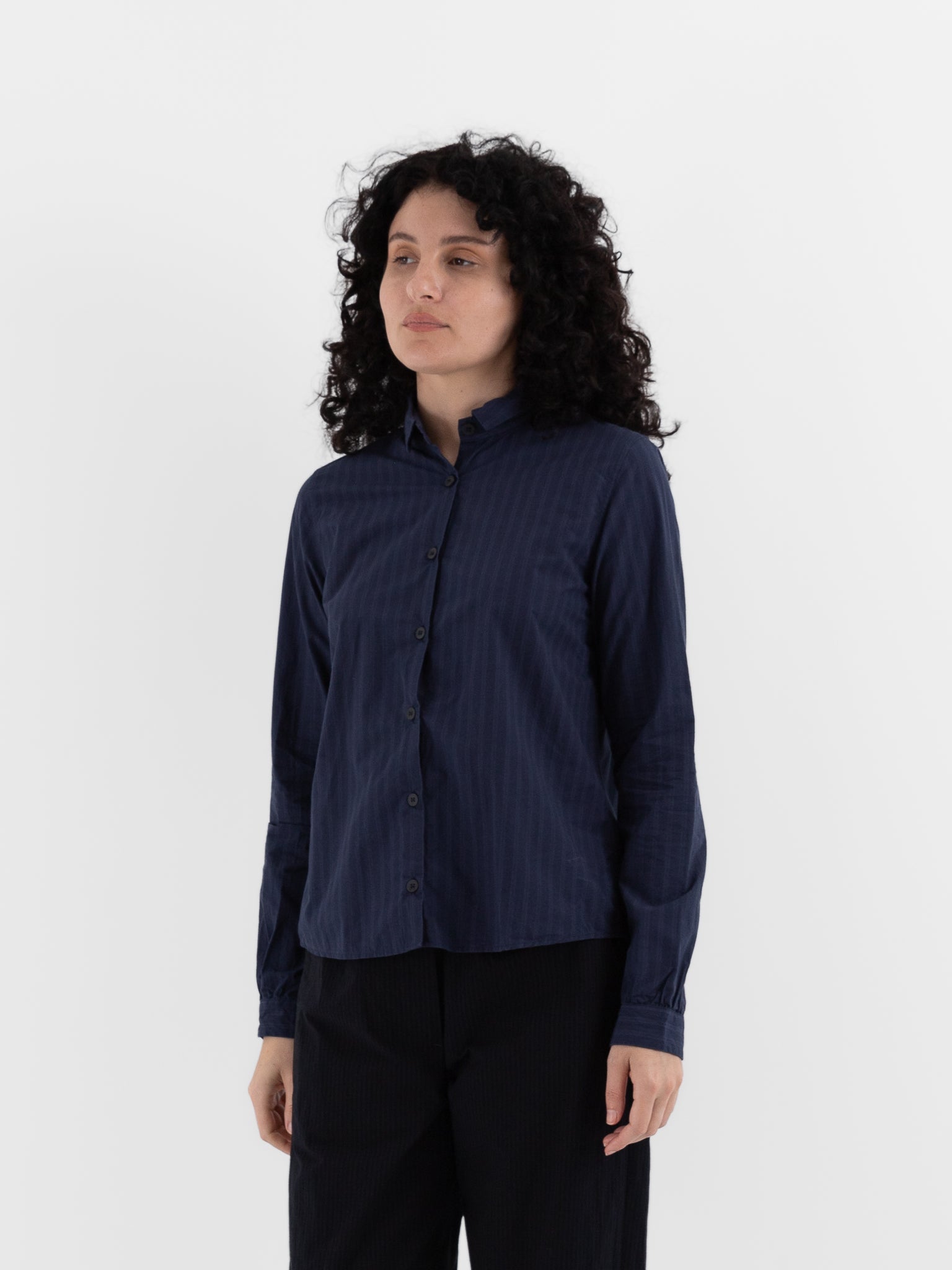 Bergfabel Tyrol Shirt in Blue Stripe - BERGFABEL at Worthwhile - shop TOP