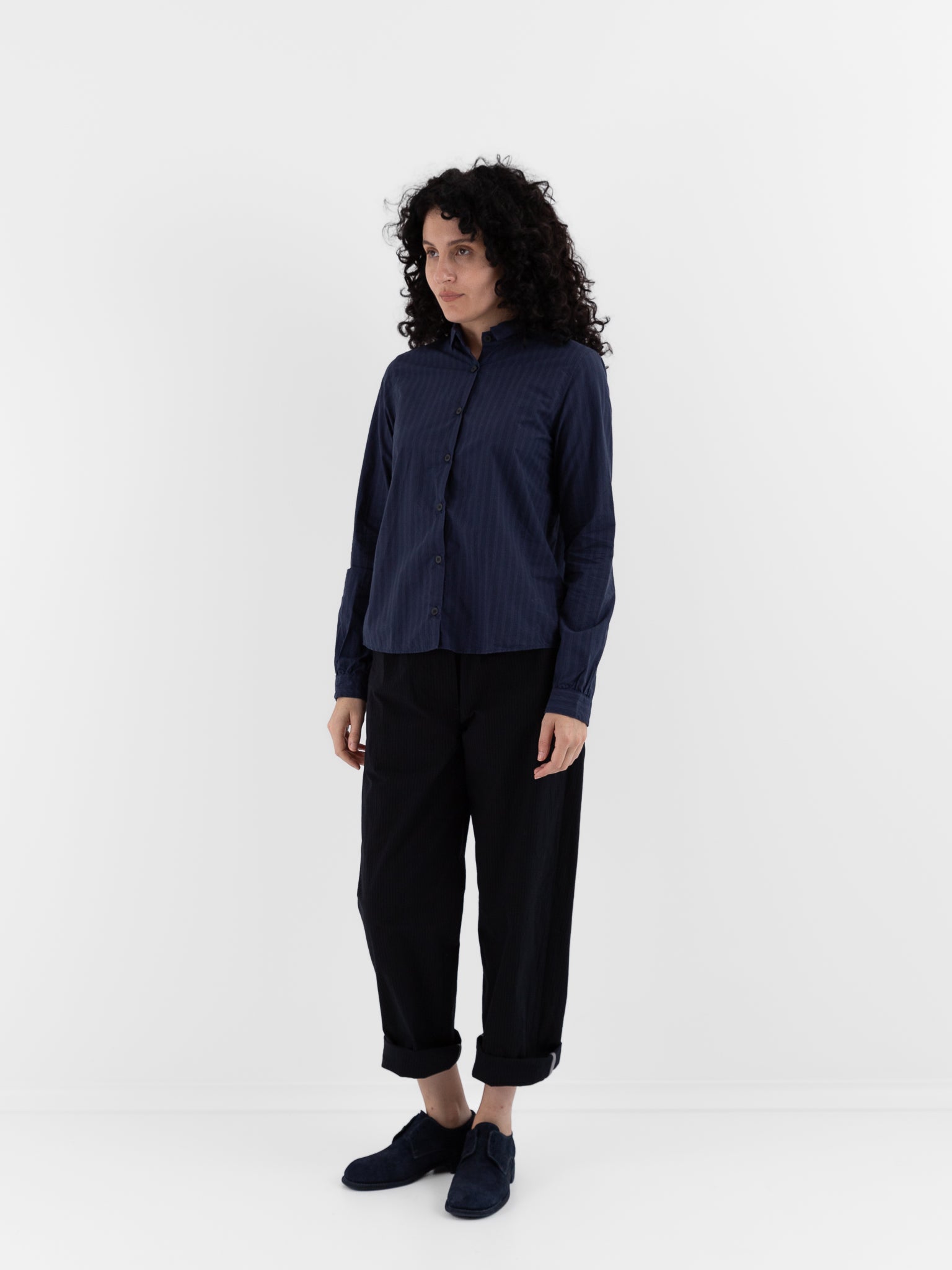 Bergfabel Tyrol Shirt in Blue Stripe - BERGFABEL at Worthwhile - shop TOP