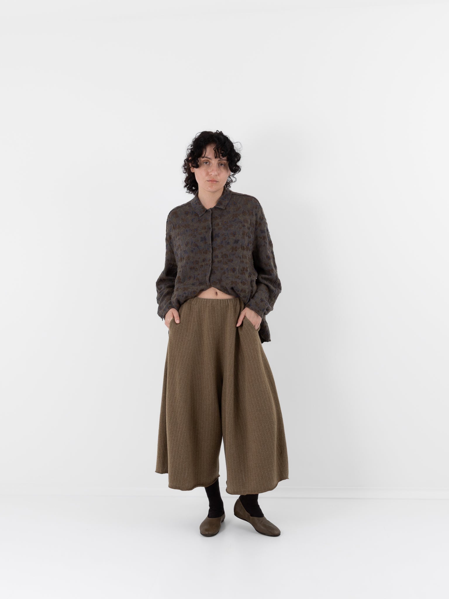 Boboutic Hypnosis Skirt-Pants in Bark Green - BOBOUTIC at Worthwhile - shop PANT