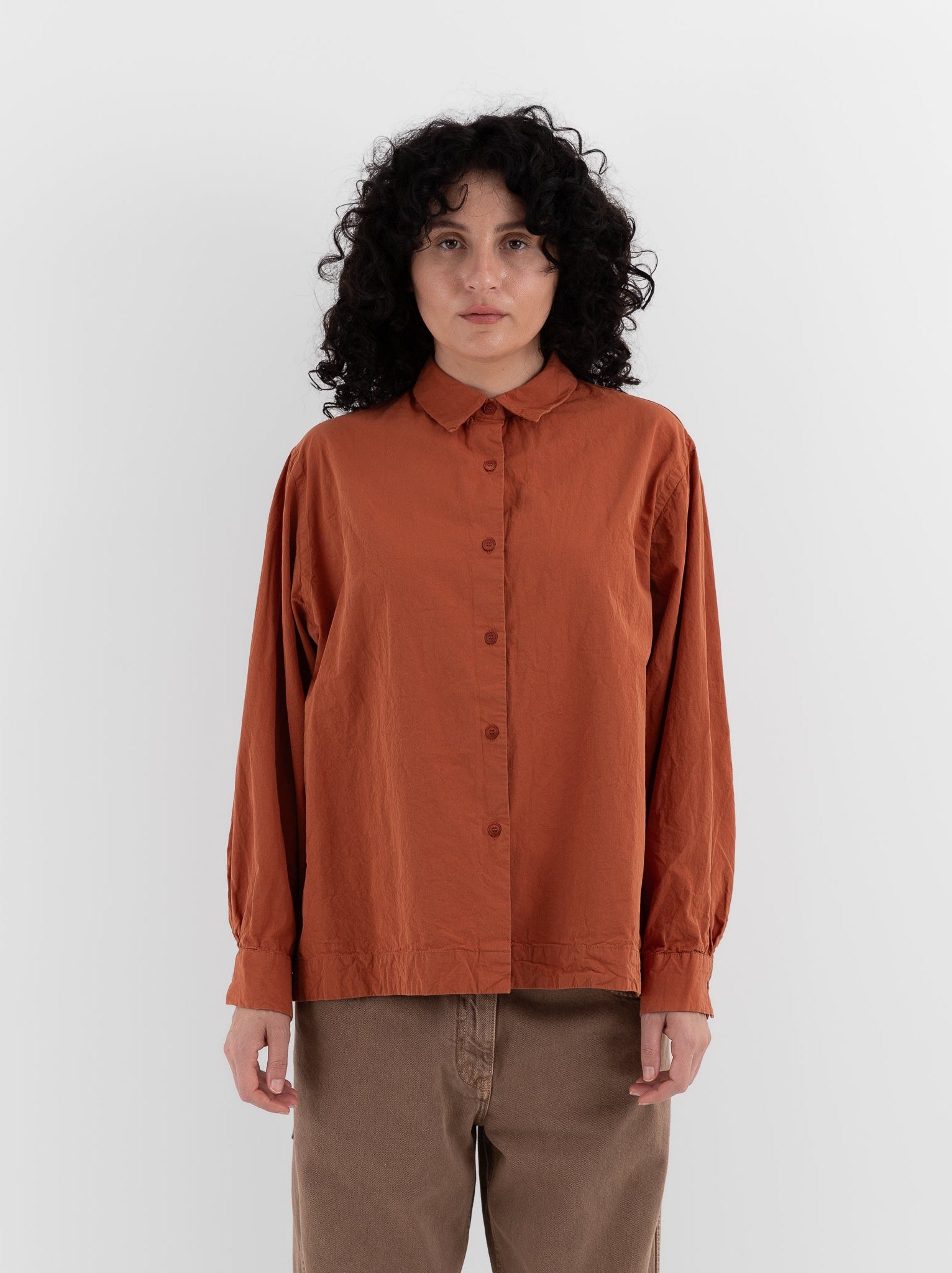 Casey Casey Biggy Shirt in Brick - CASEY CASEY at Worthwhile - shop TOP