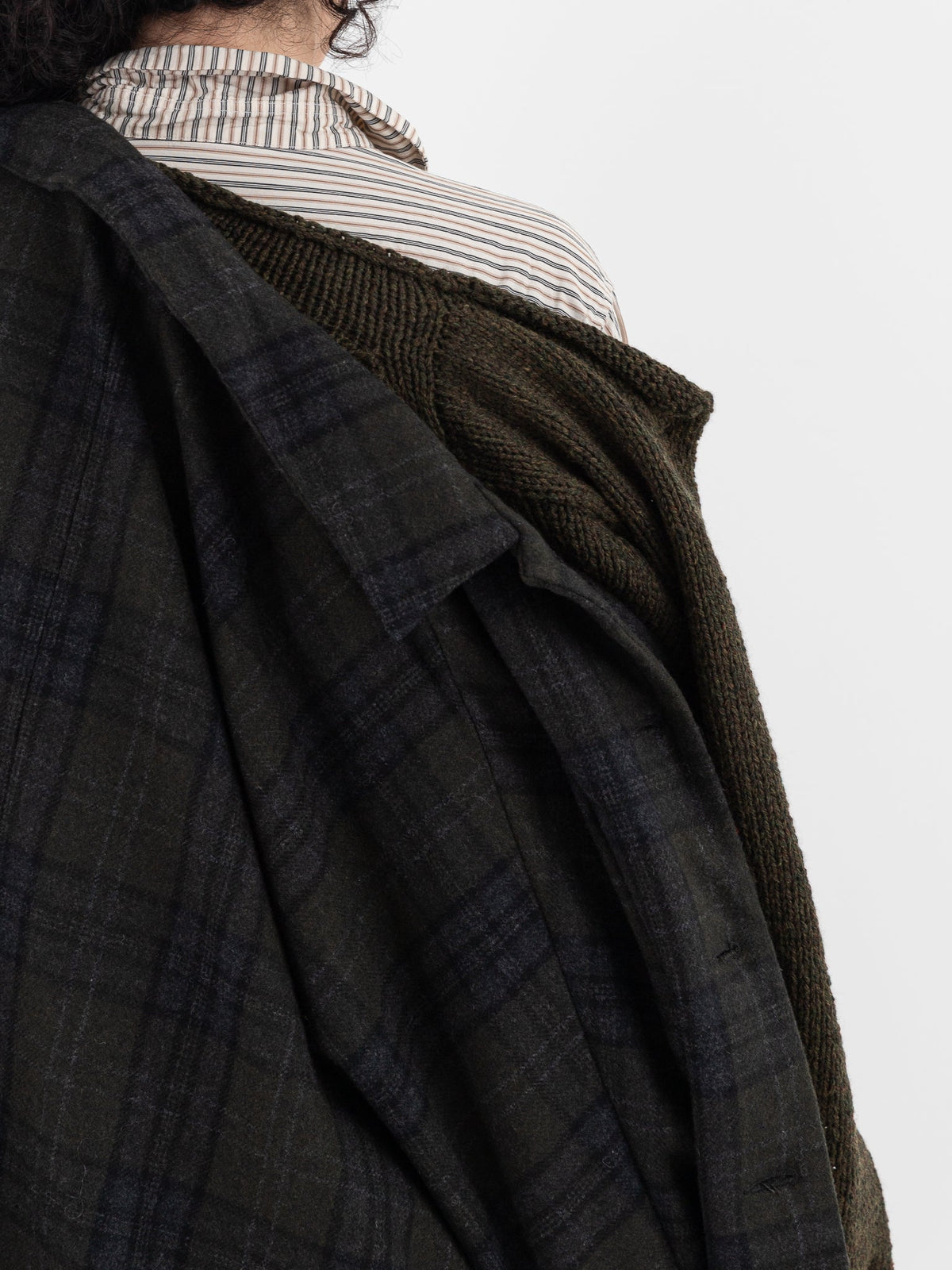 Casey Casey ORSAN 2PCS Coat in Tartan Khaki Check - CASEY CASEY ORSAN at Worthwhile - shop COAT