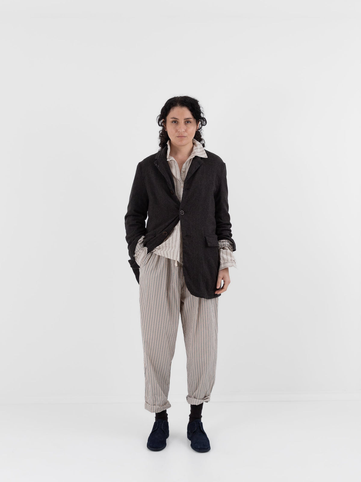 Casey Casey ORSAN J Jacket in Brown Stripe - CASEY CASEY ORSAN at Worthwhile - shop JACKET