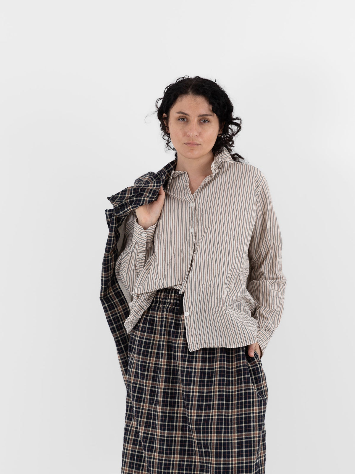 Casey Casey ORSAN Maria Shirt in Natural Stripe - CASEY CASEY ORSAN at Worthwhile - shop TOP