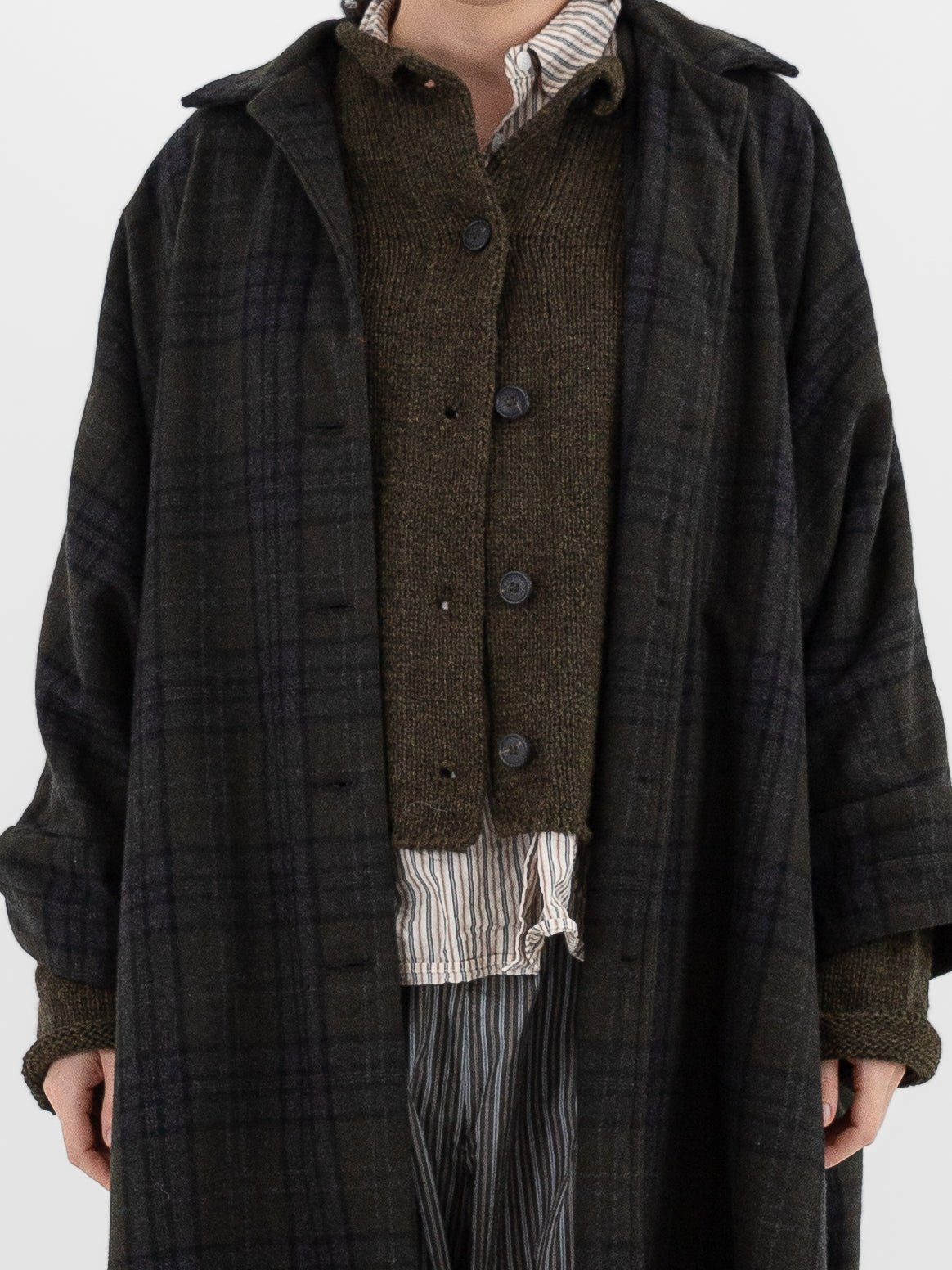 Casey Casey ORSAN Prieure Cardigan in Brown Twisted Wool - CASEY CASEY ORSAN at Worthwhile - shop CARDIGAN