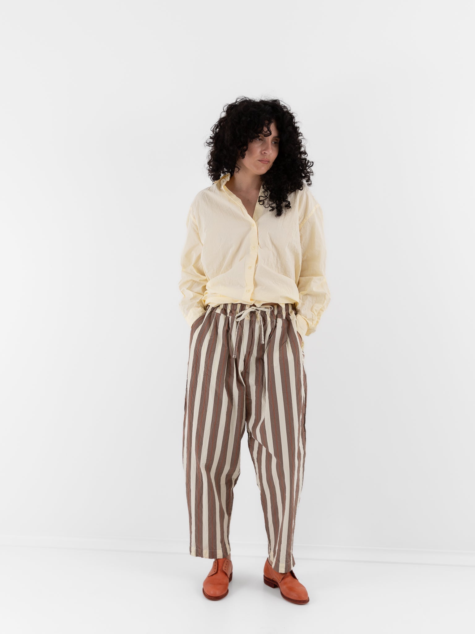Casey Casey Tippy Pant in Beige Stripe - CASEY CASEY at Worthwhile - shop PANT