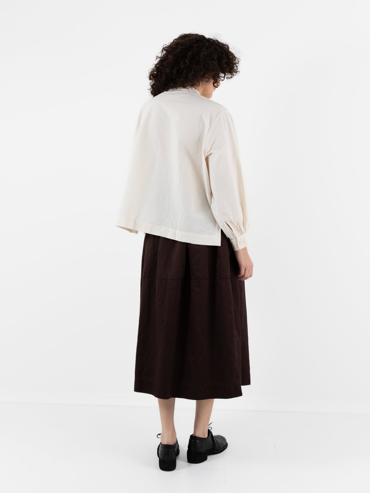 Casey Casey Biggy Grandad Shirt in Natural - CASEY CASEY at Worthwhile - shop TOP