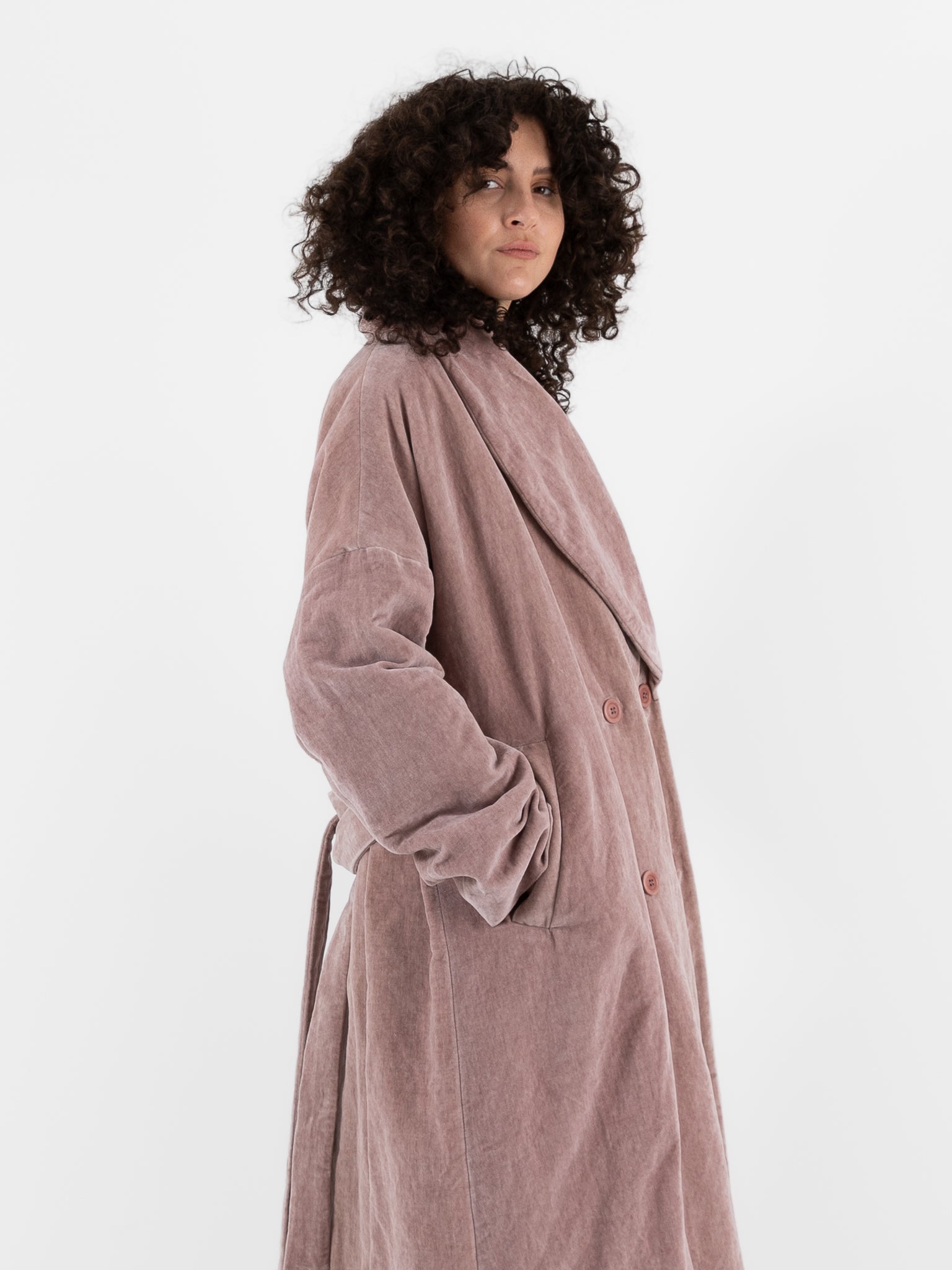 Casey Casey Great Coat in Dusty Pink - CASEY CASEY at Worthwhile - shop COAT