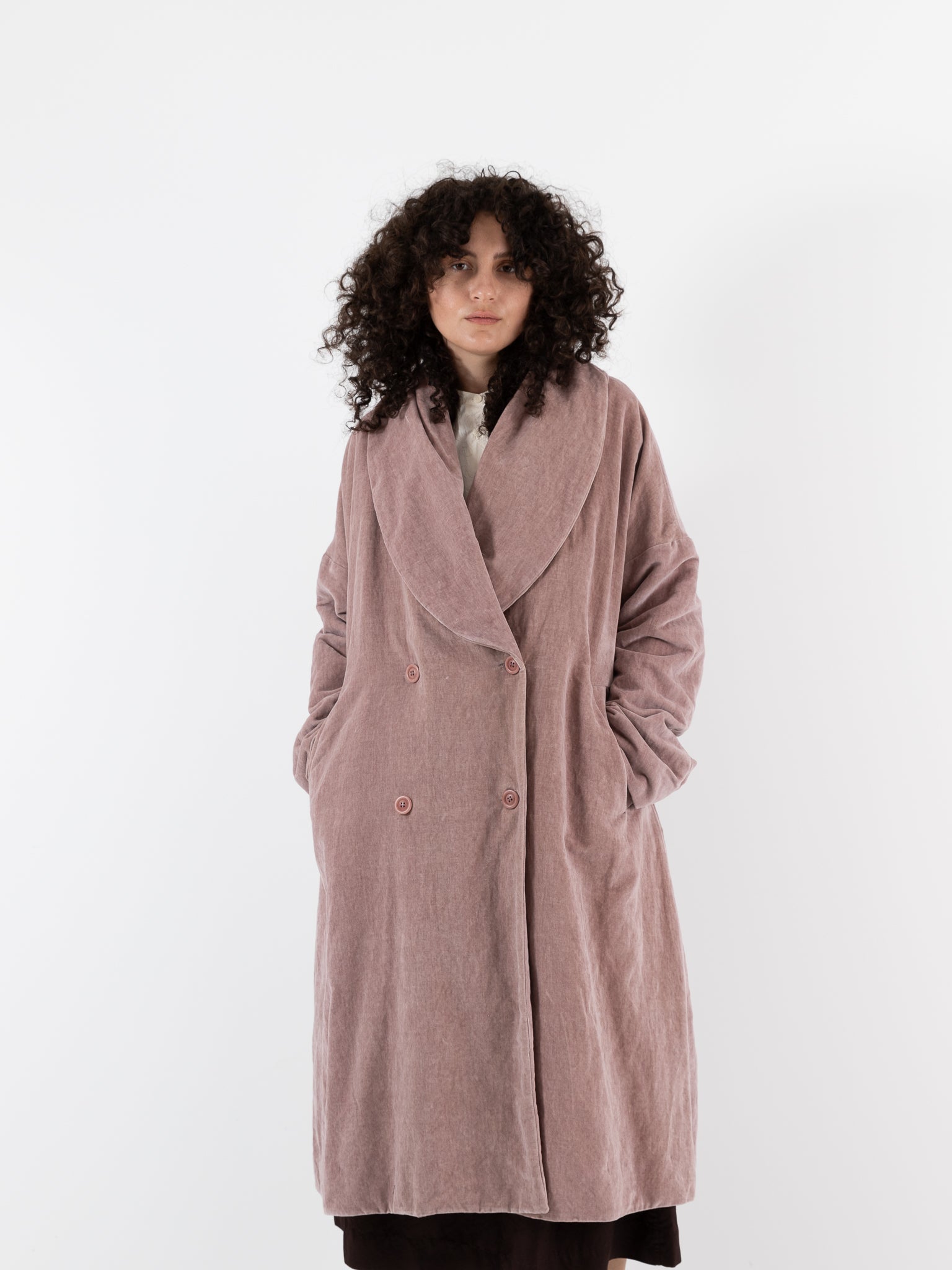 Casey Casey Great Coat in Dusty Pink - CASEY CASEY at Worthwhile - shop COAT