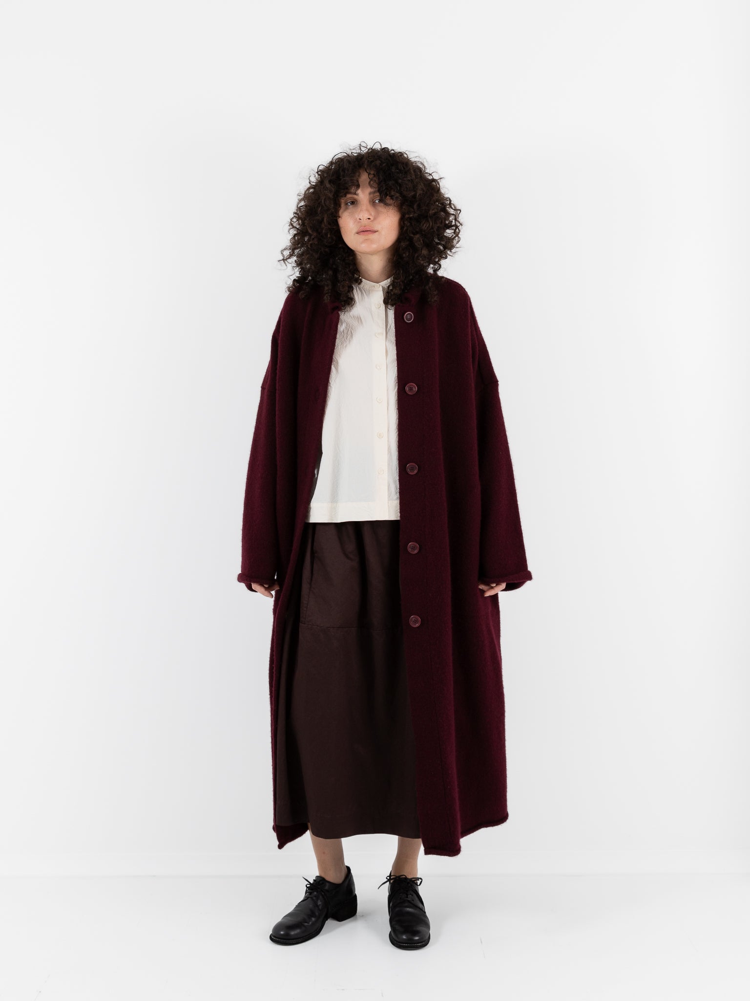 Casey Casey Softy Coat in Prune - CASEY CASEY at Worthwhile - shop COAT