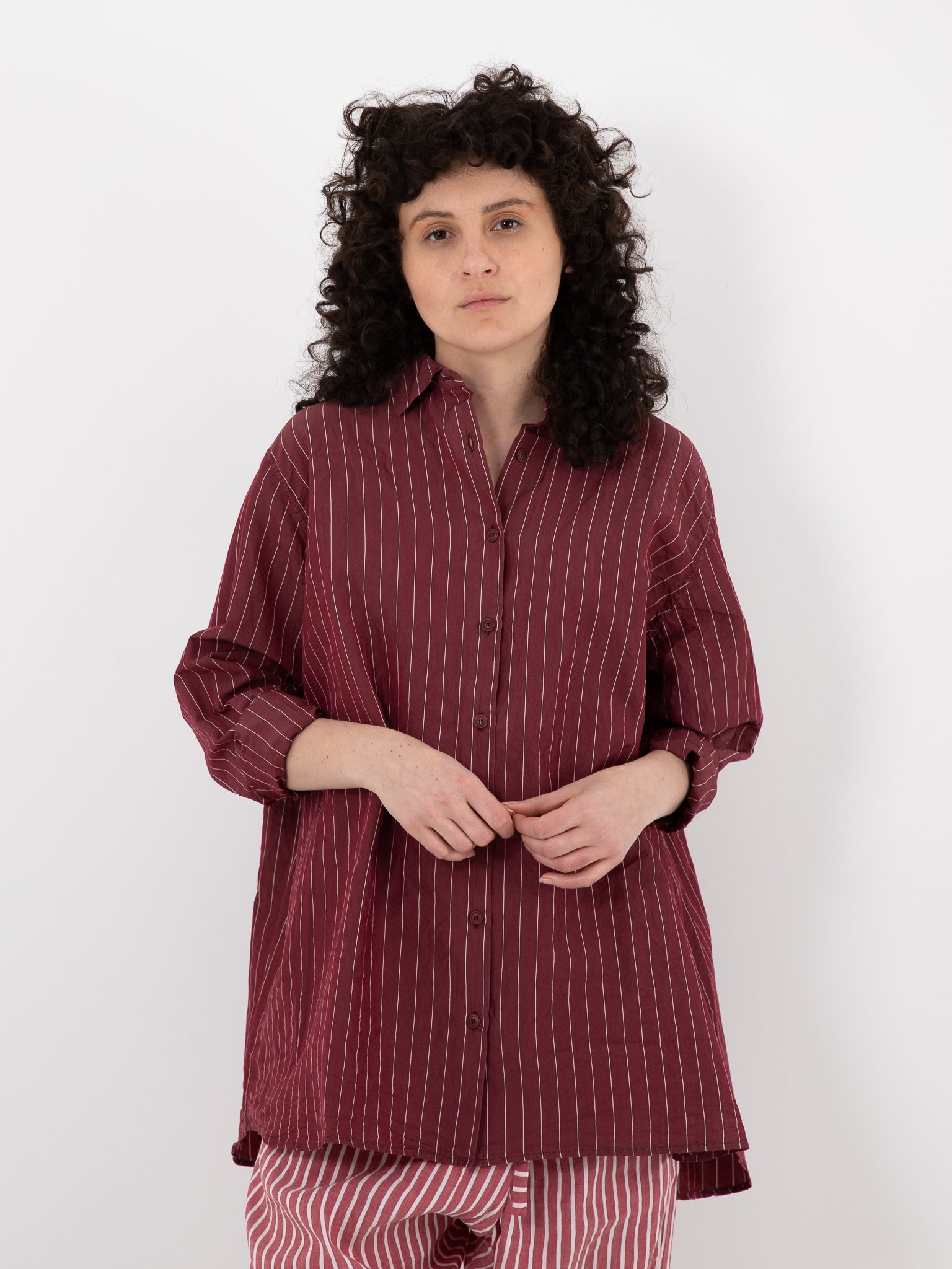 Casey Casey Pi Shirt in Wine - CASEY CASEY at Worthwhile - shop TOP