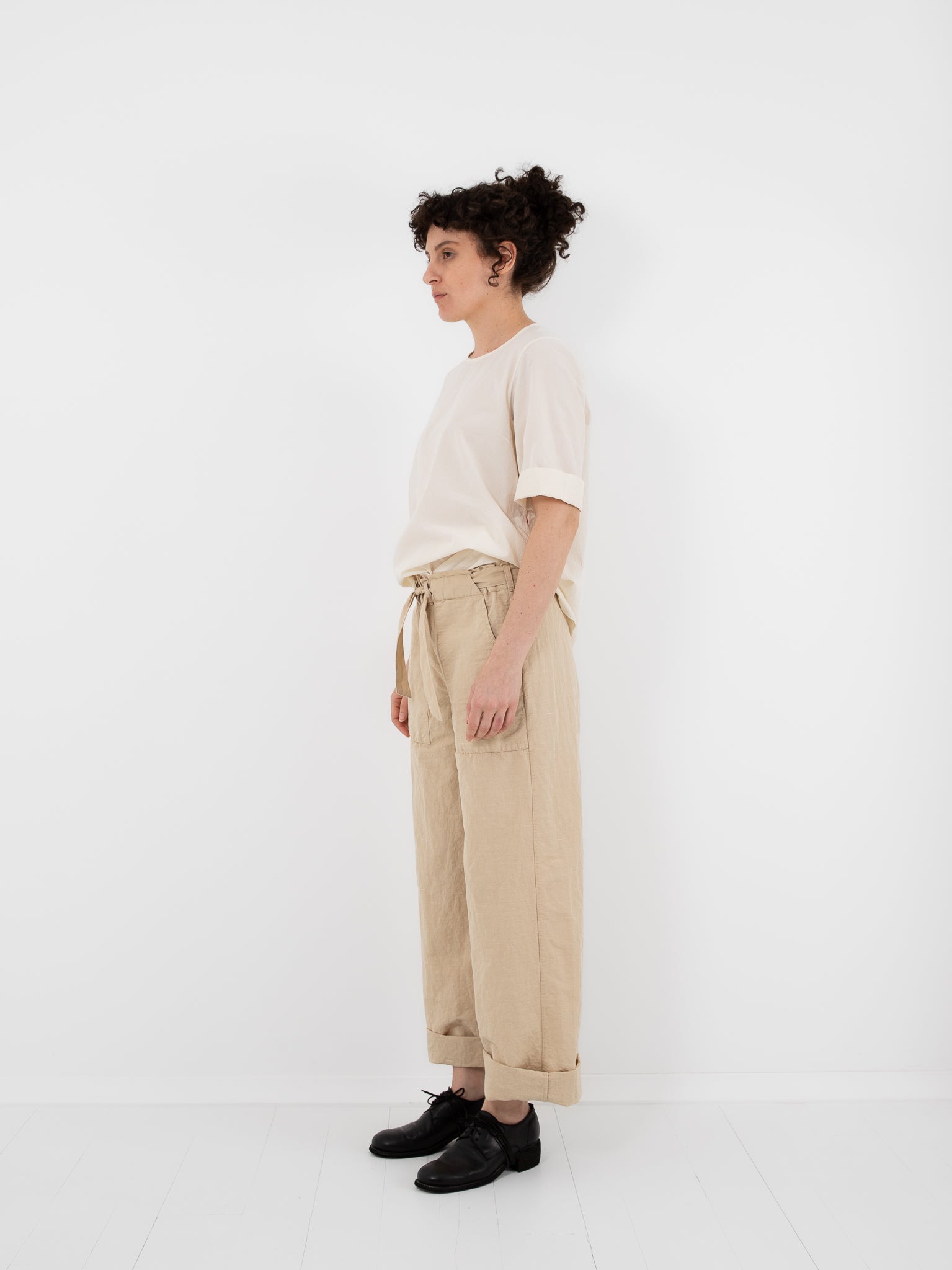 Casey Casey Row Pant in Ivory - CASEY CASEY at Worthwhile - shop PANT