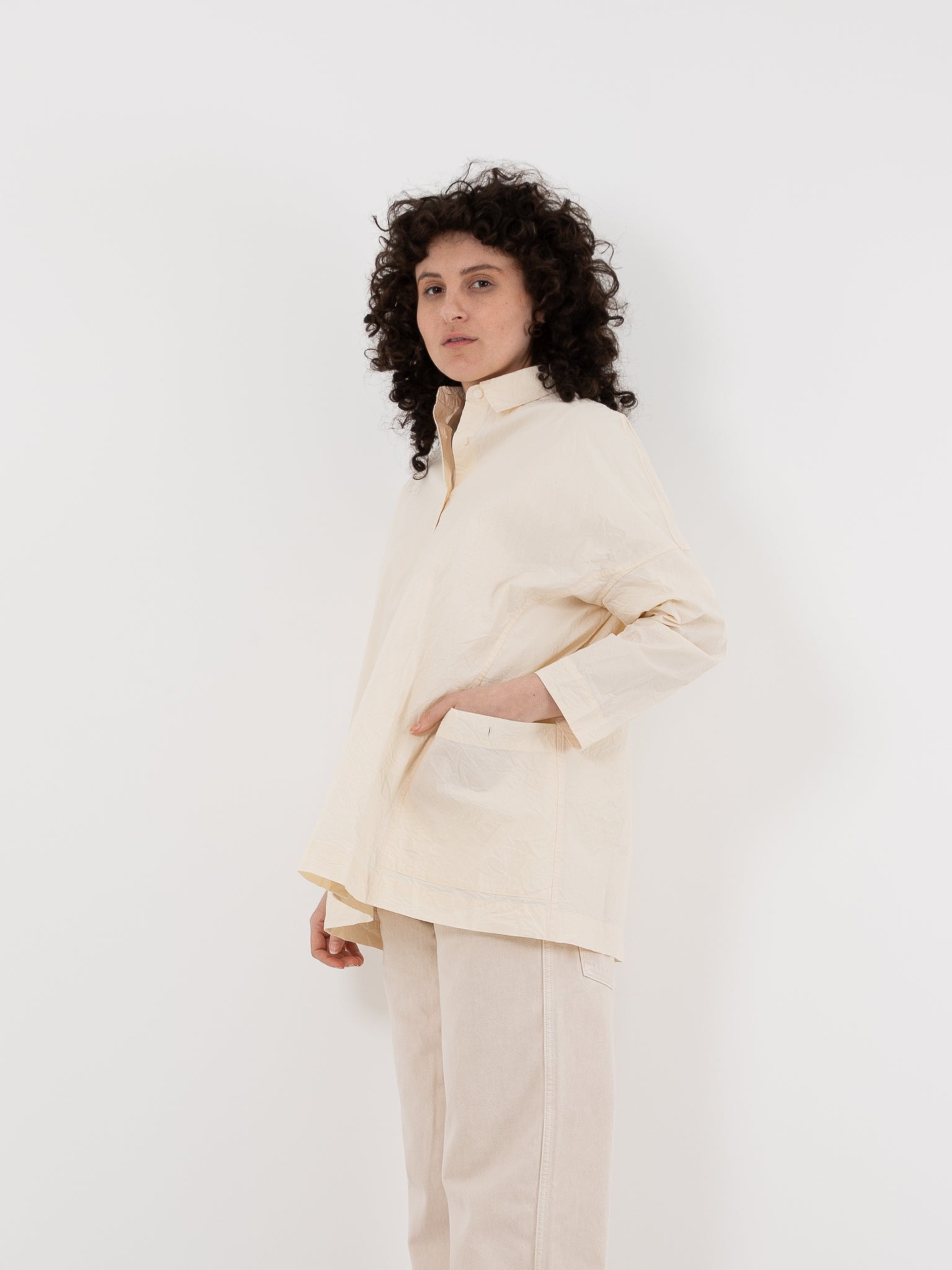 Casey Casey February Shirt in Natural - CASEY CASEY at Worthwhile - shop TOP