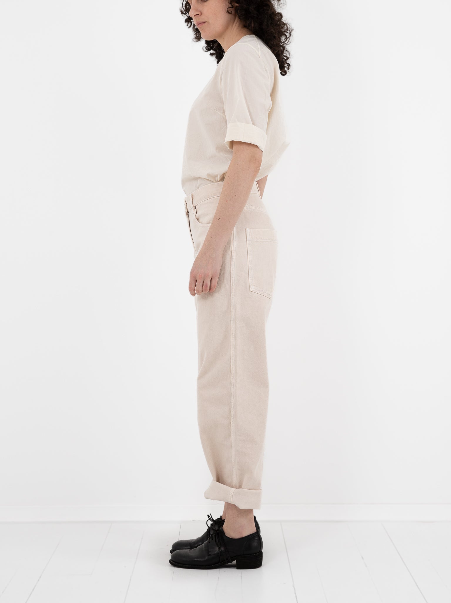 Casey Casey Paulo Denim Pant in Ivory - CASEY CASEY at Worthwhile - shop PANT